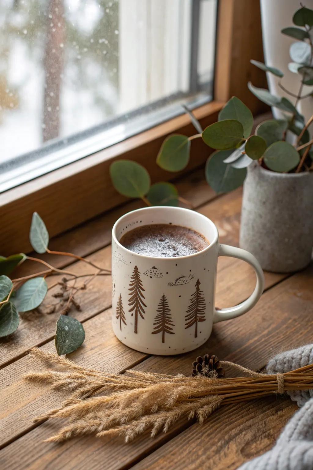 Unveil the magic of the season with every sip! 🌲✨ #MagicMug #ScandiBohoBeauty