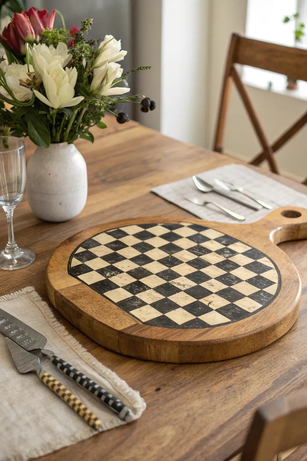 Serve with sophistication using a stylish decoupaged board.