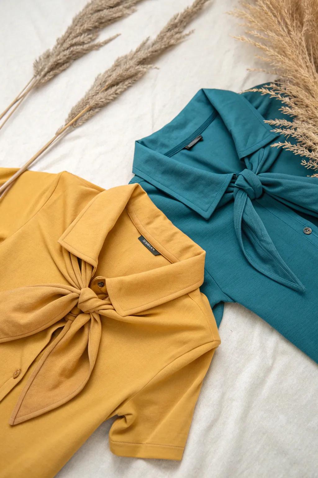 Elevate your style with a bold color-block knot—where minimalist design meets vibrant expression.