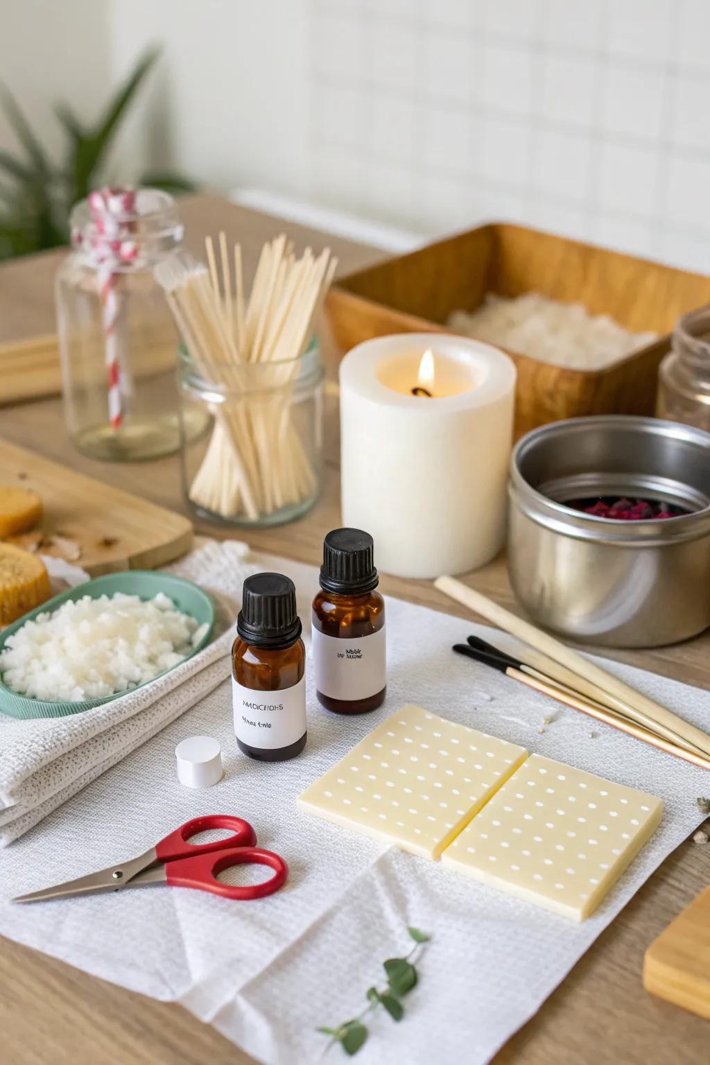 A DIY candle-making kit for a creative and fragrant experience.