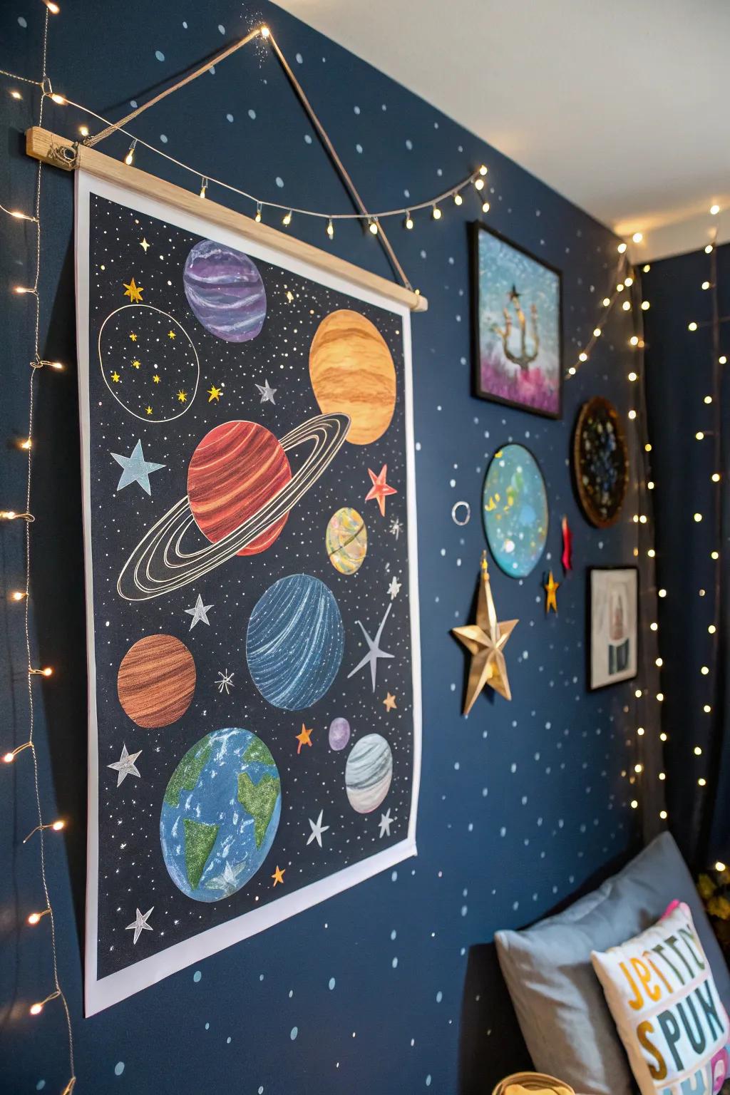 Capture the cosmos with a celestial drawing for dad.