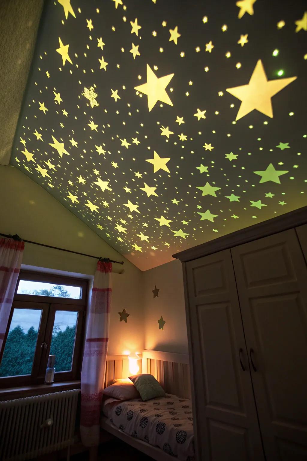 Glow-in-the-dark stars for a magical night sky