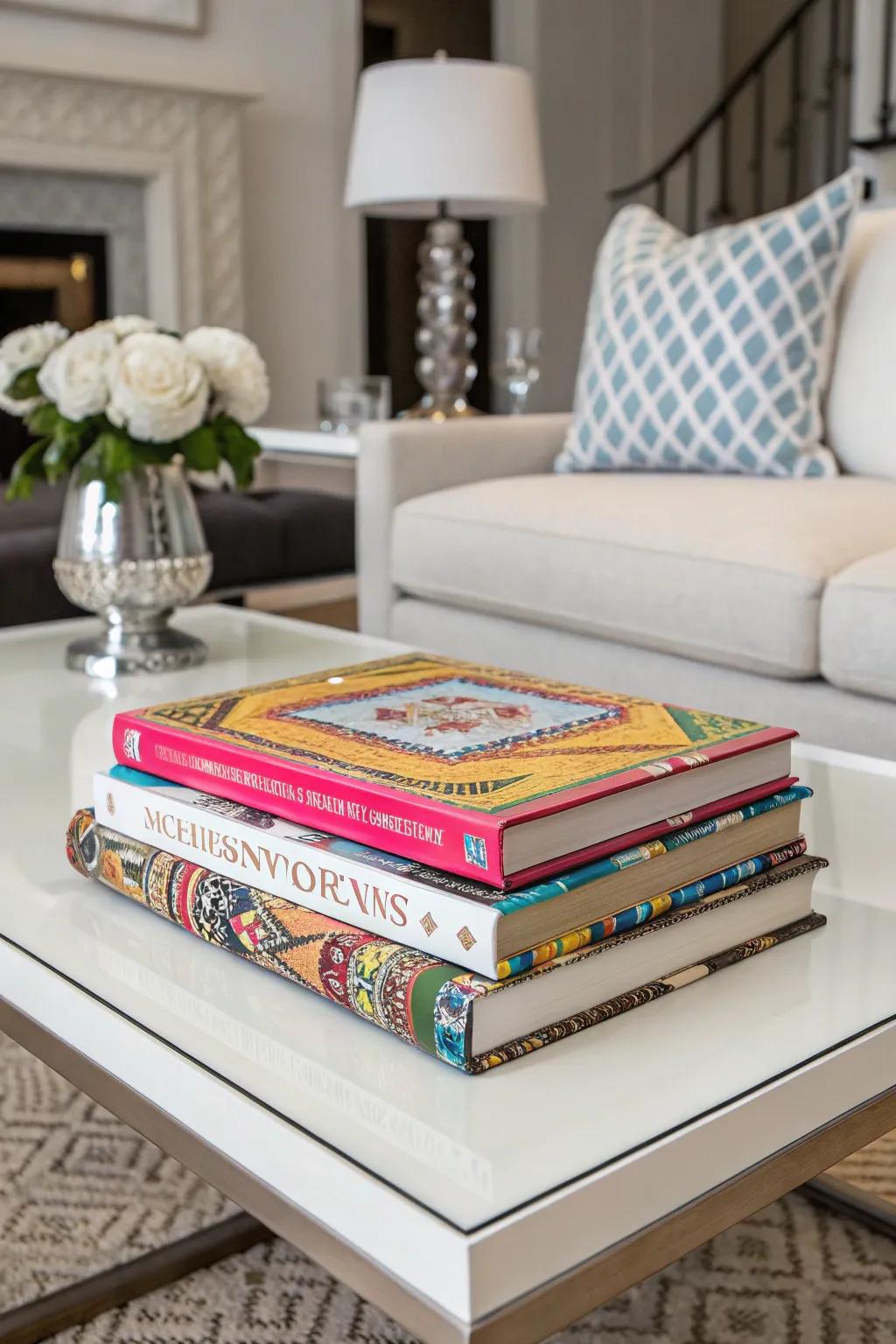 Add style and inspiration with a unique coffee table book.