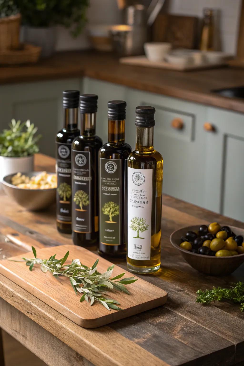 Enhance dishes with an artisan olive oil set.