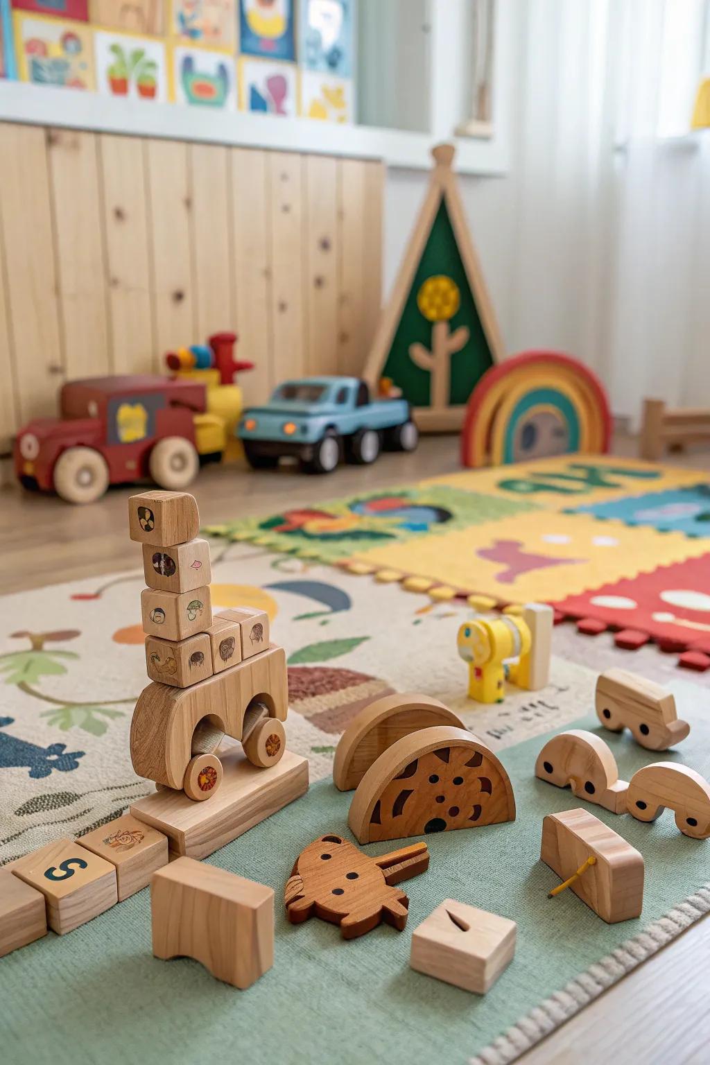 Encourage play and learning with eco-friendly wooden toys.