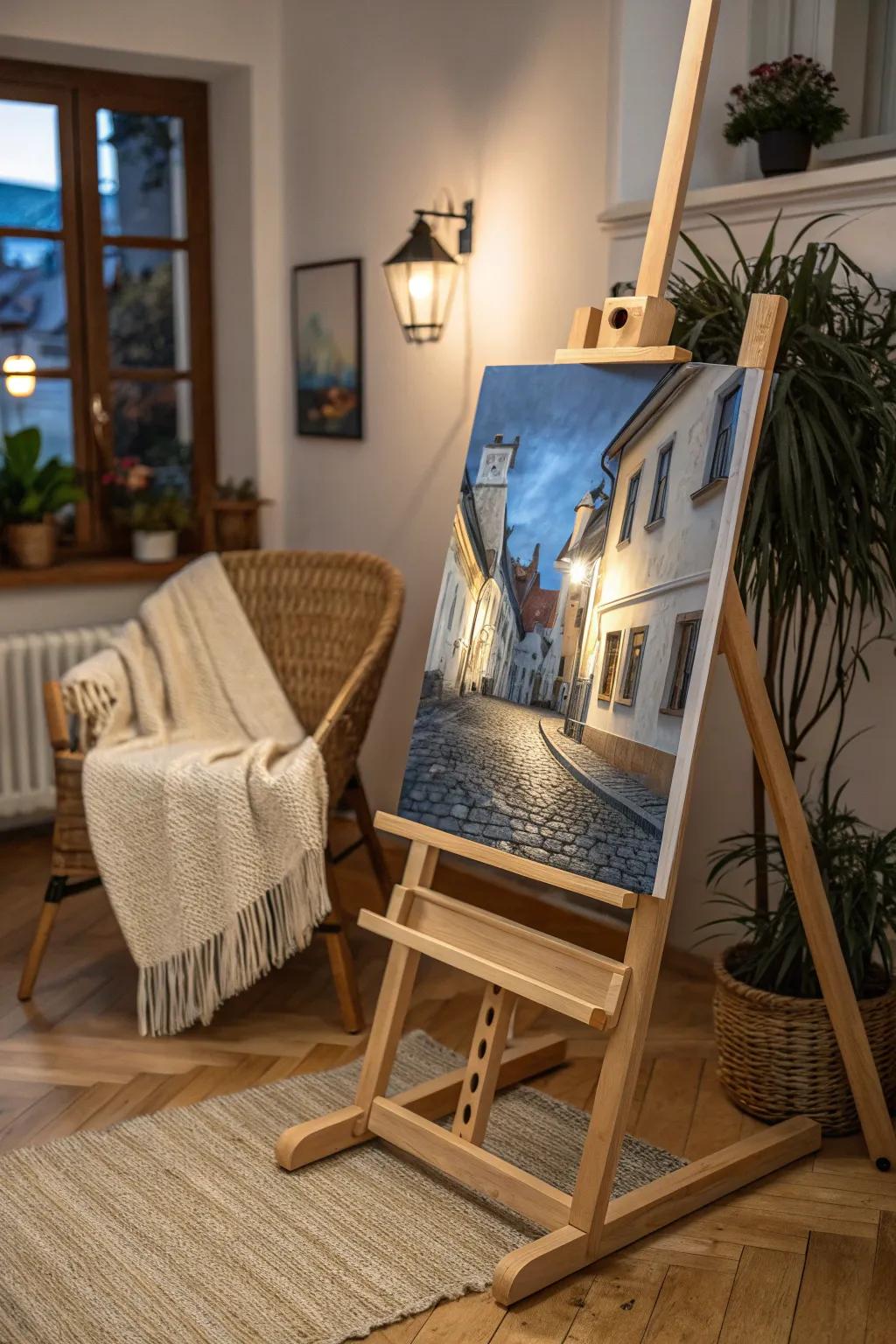 Capture the serene beauty of night with live painting. Let your creativity shine through the play of light and shadow.