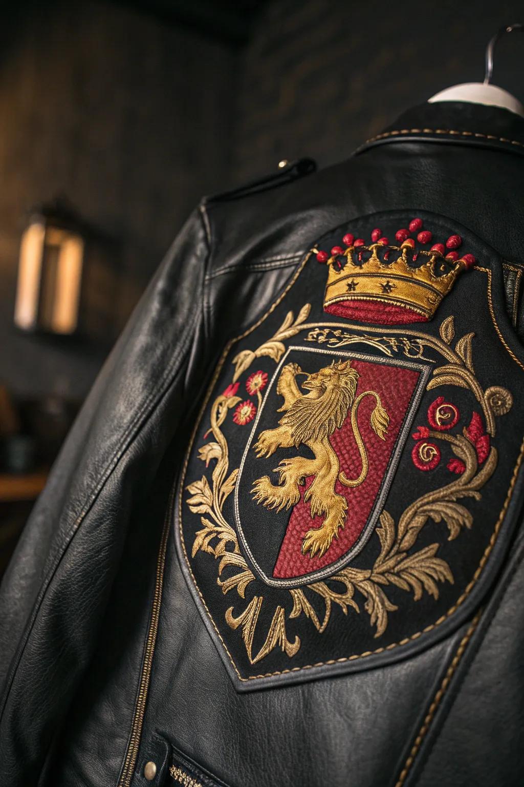Carry your heritage on the road with a custom family crest patch.