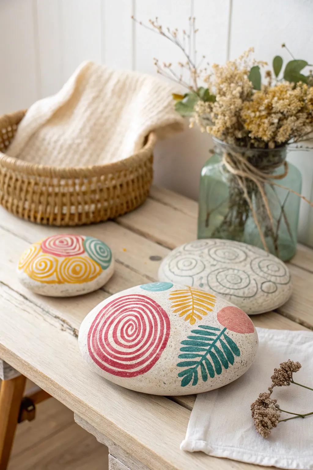 Add a personal touch to your garden with handcrafted fingerprint art stones—where simplicity meets vibrant elegance.
