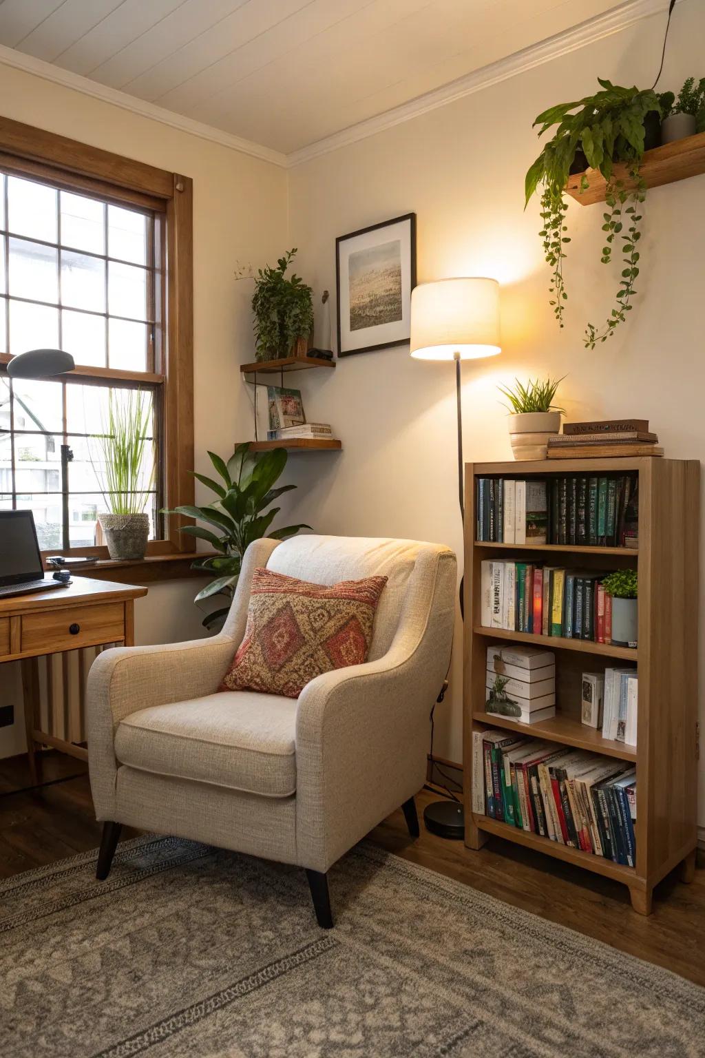 Create a peaceful retreat with a reading nook.