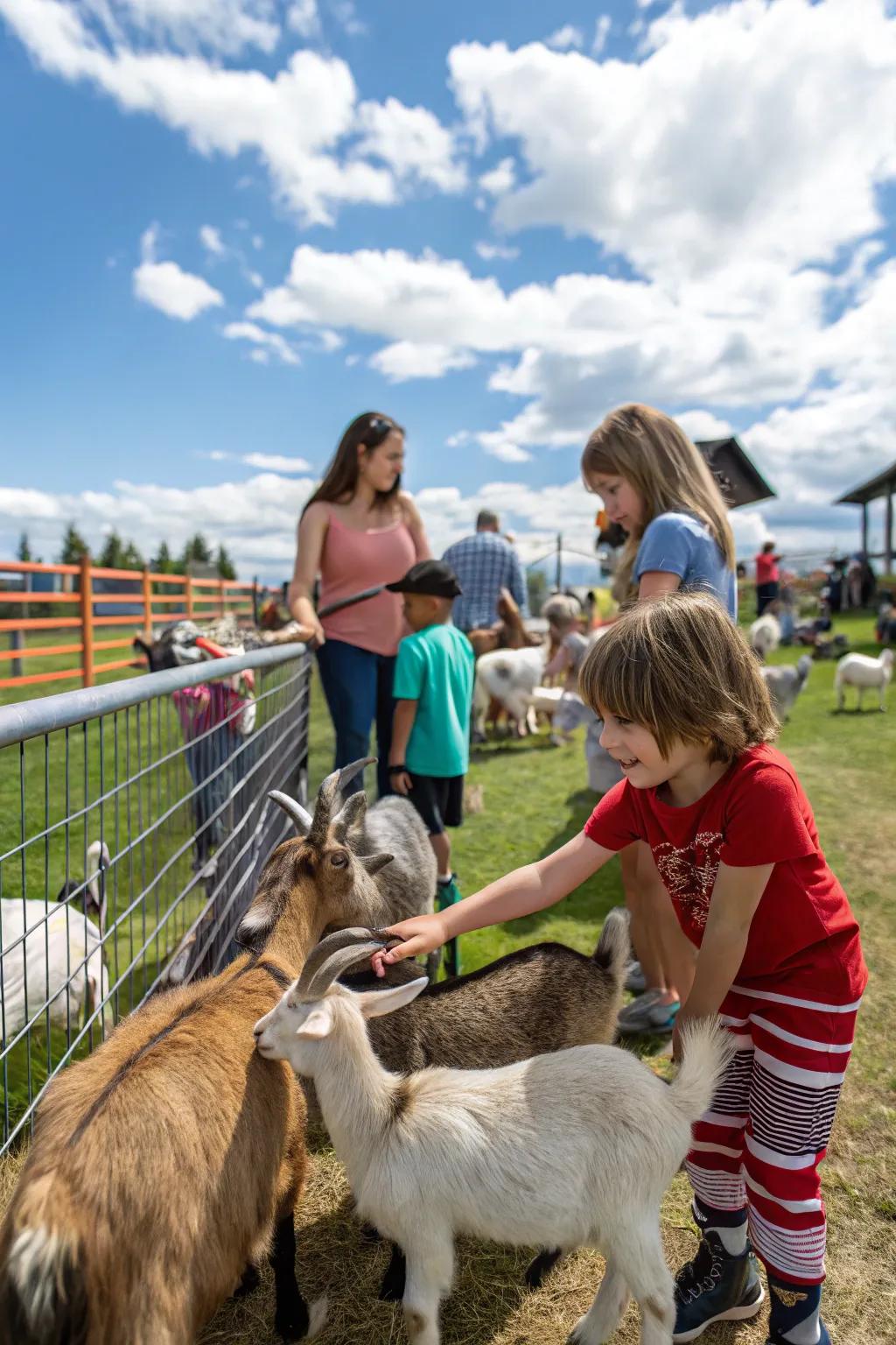 Delight in a unique experience with a mobile petting zoo.