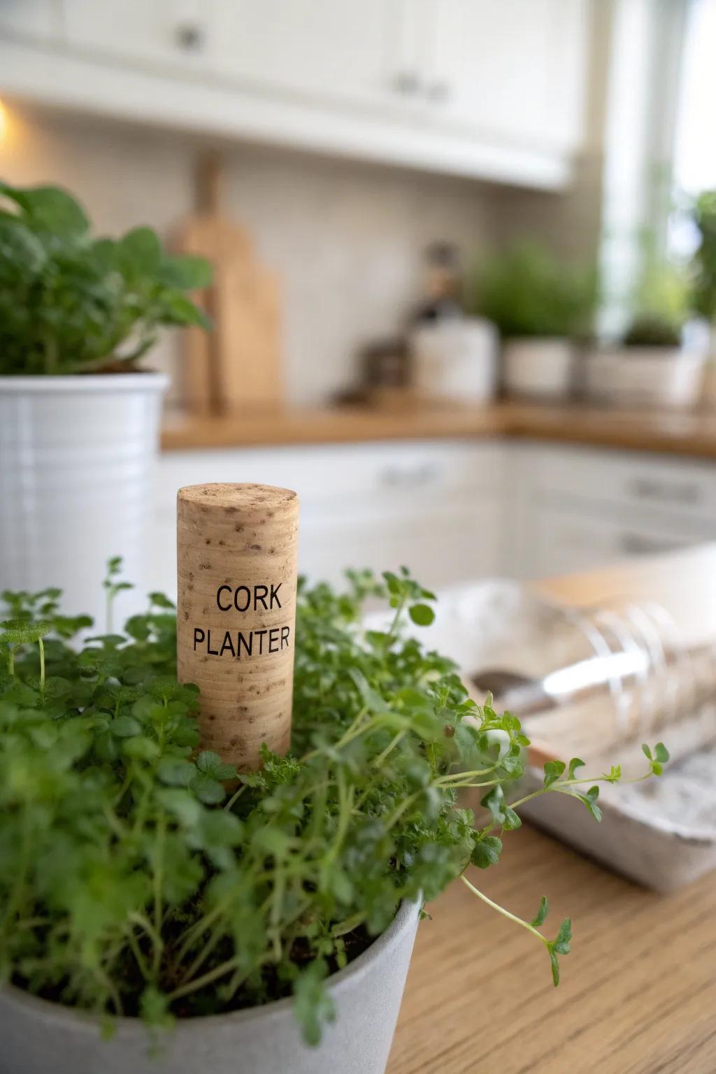 Elevate your garden's charm with these chic cork planter markers, blending style and functionality effortlessly.
