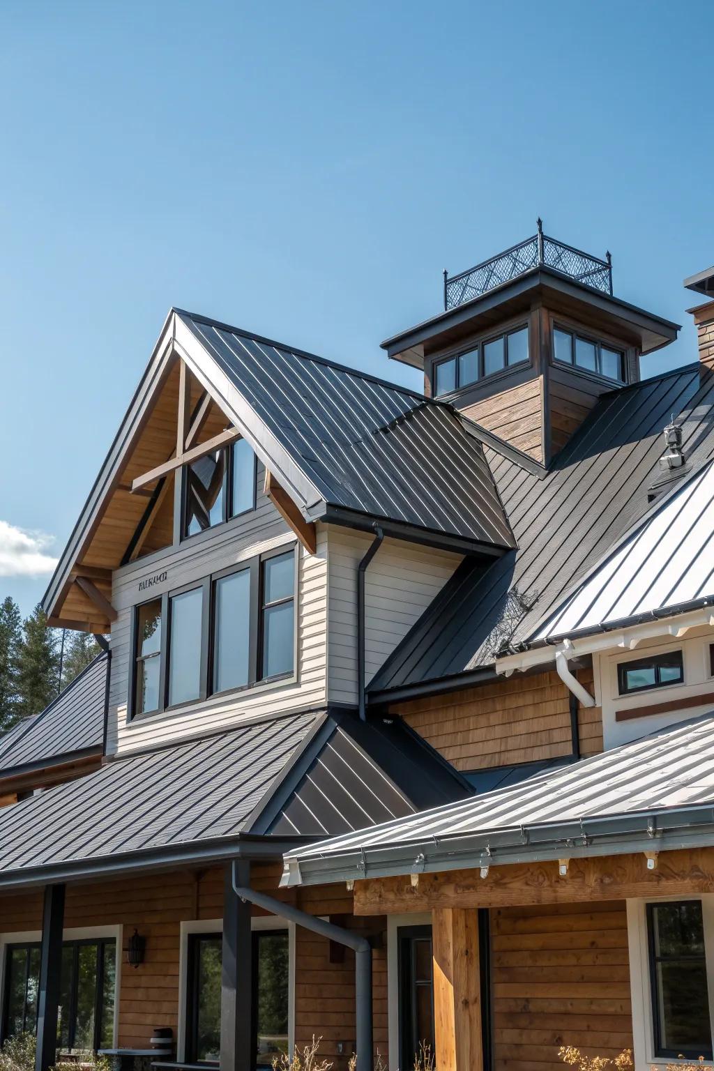Unleash your creativity with a combination roof that redefines architectural elegance.