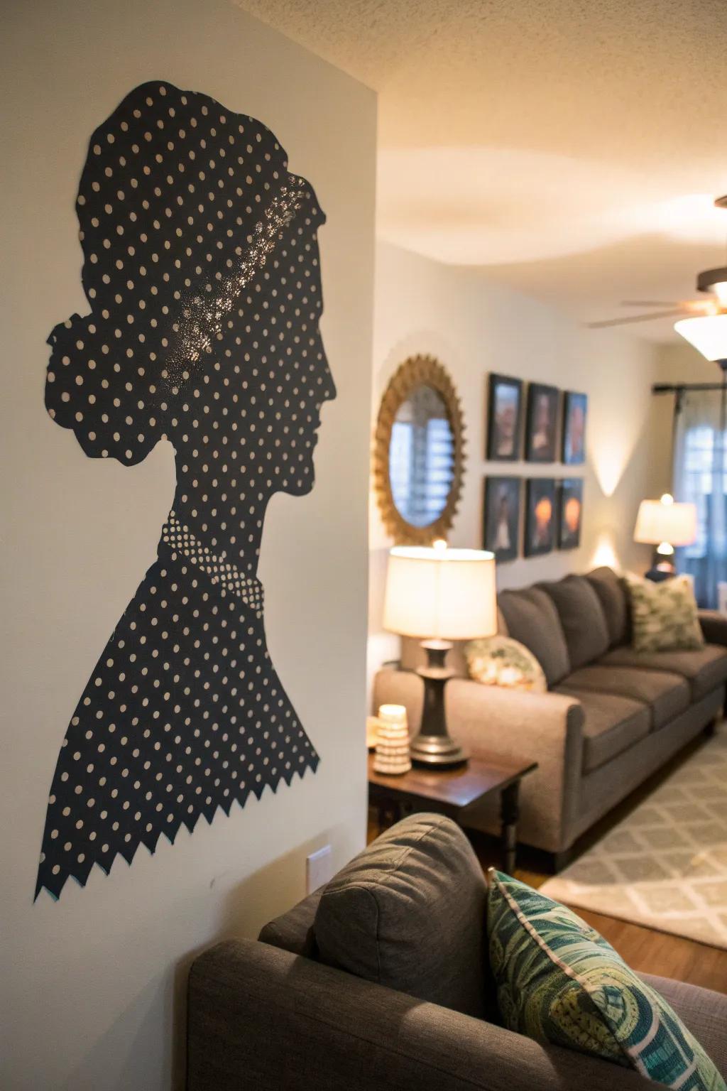 Add a personal touch with custom silhouette washi tape portraits.