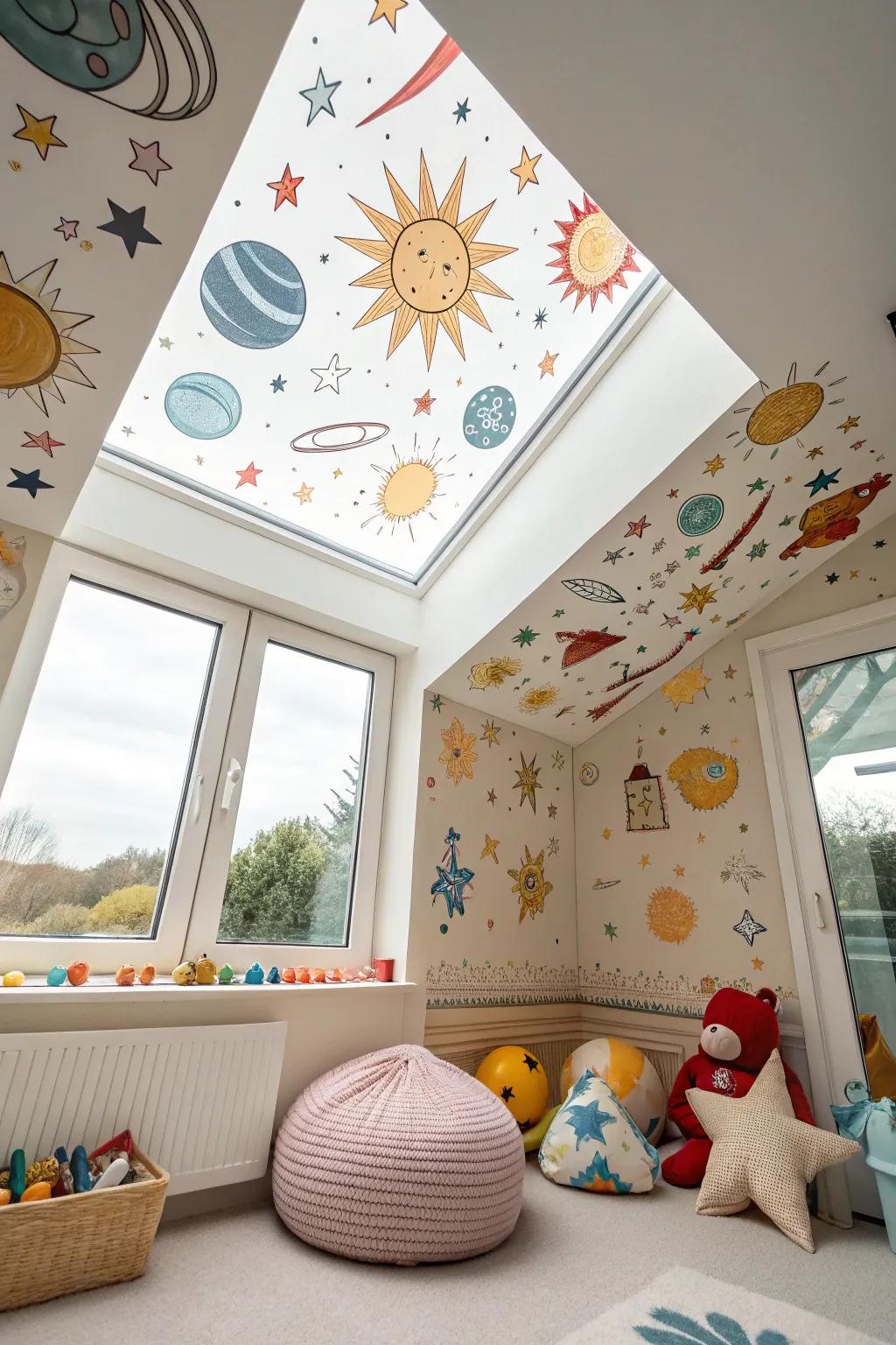 Bring magic and wonder with celestial skylight themes.