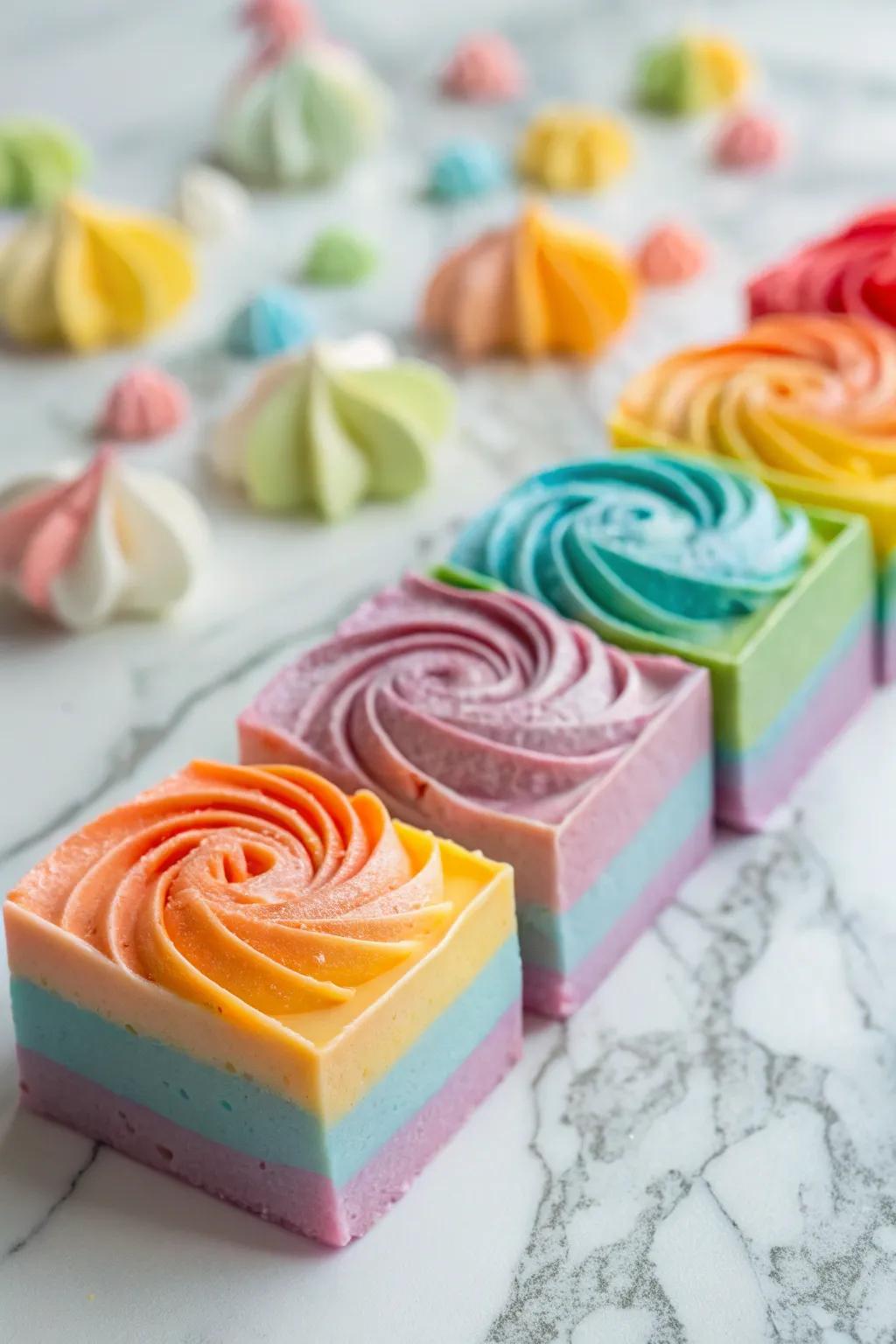 A swirl of colors: Elevate your brand with the natural beauty of handcrafted soap shavings.