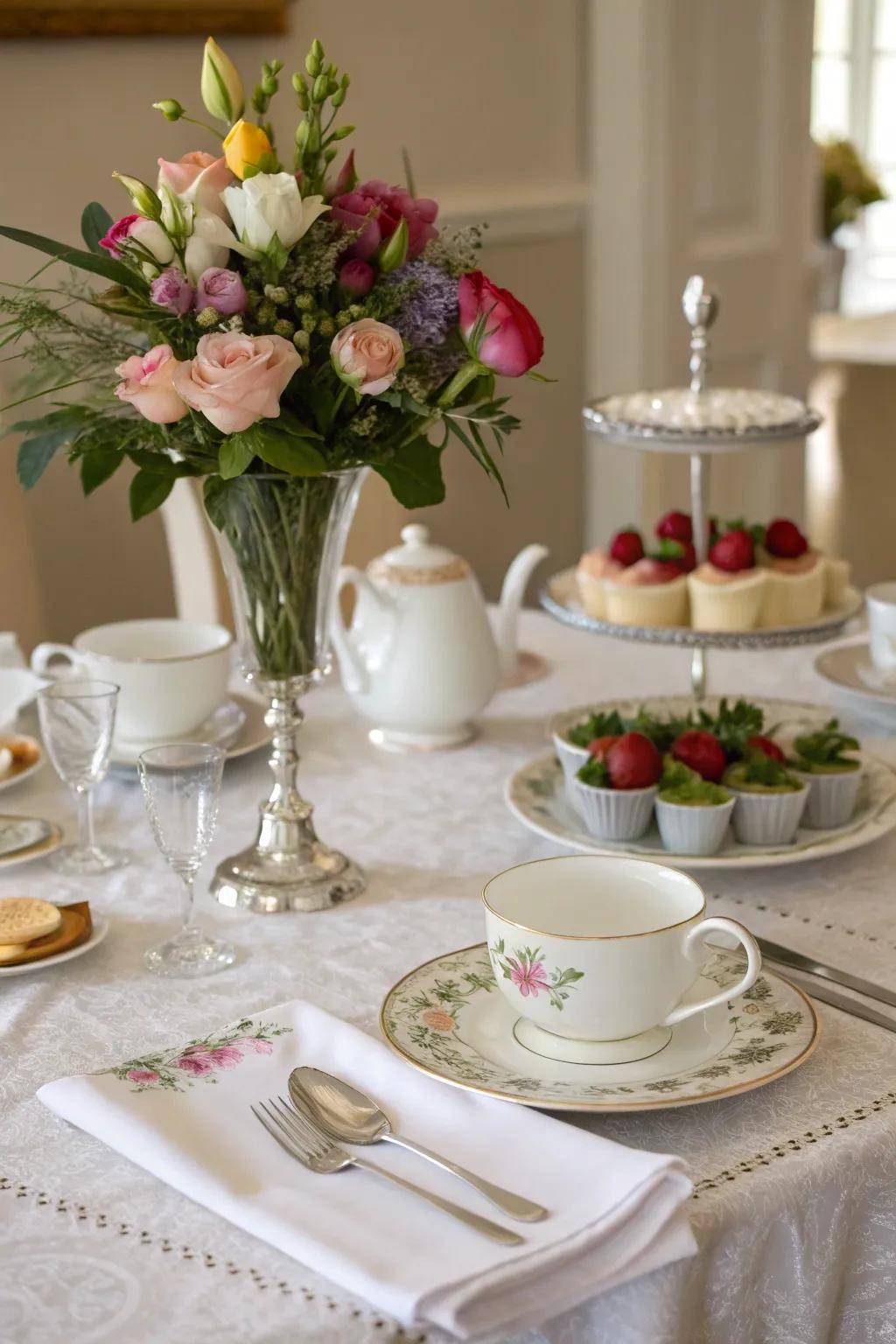 Elegant table settings elevate the dining experience.