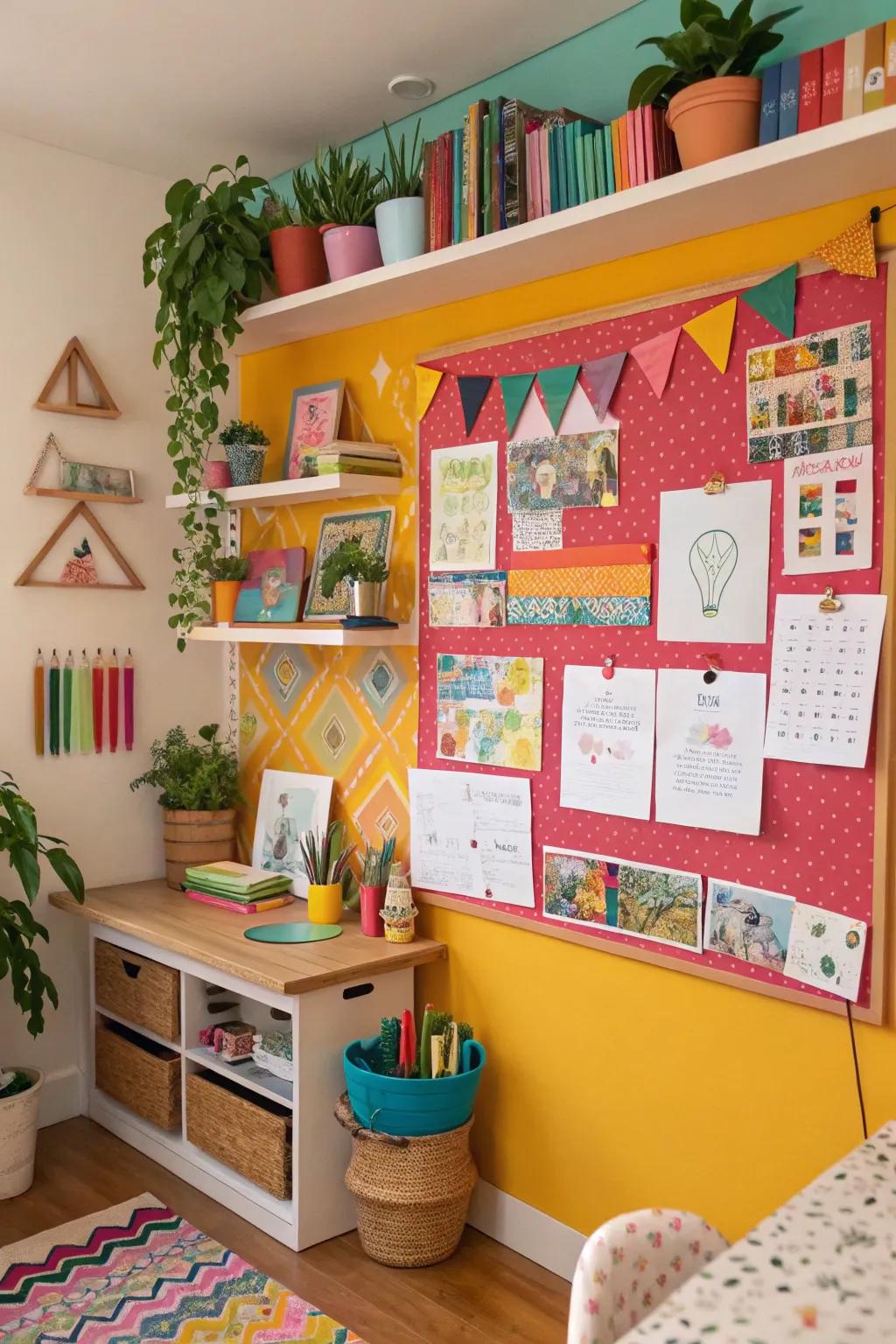 Spark joy with a colorful and creative bulletin board.