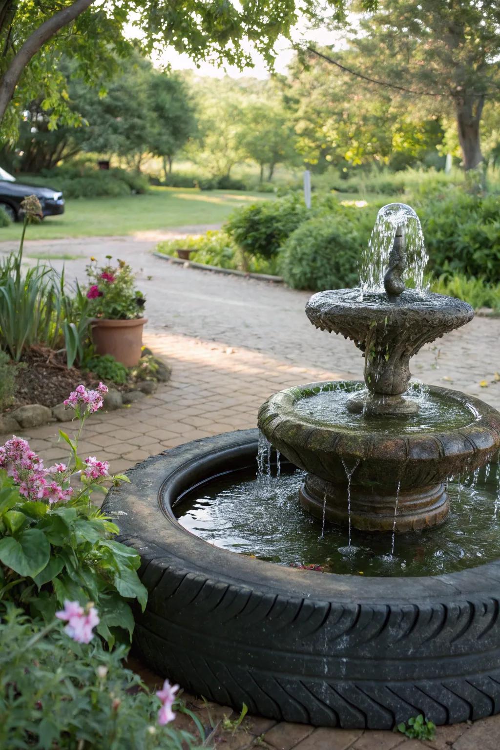 Tranquil Tire Water Feature