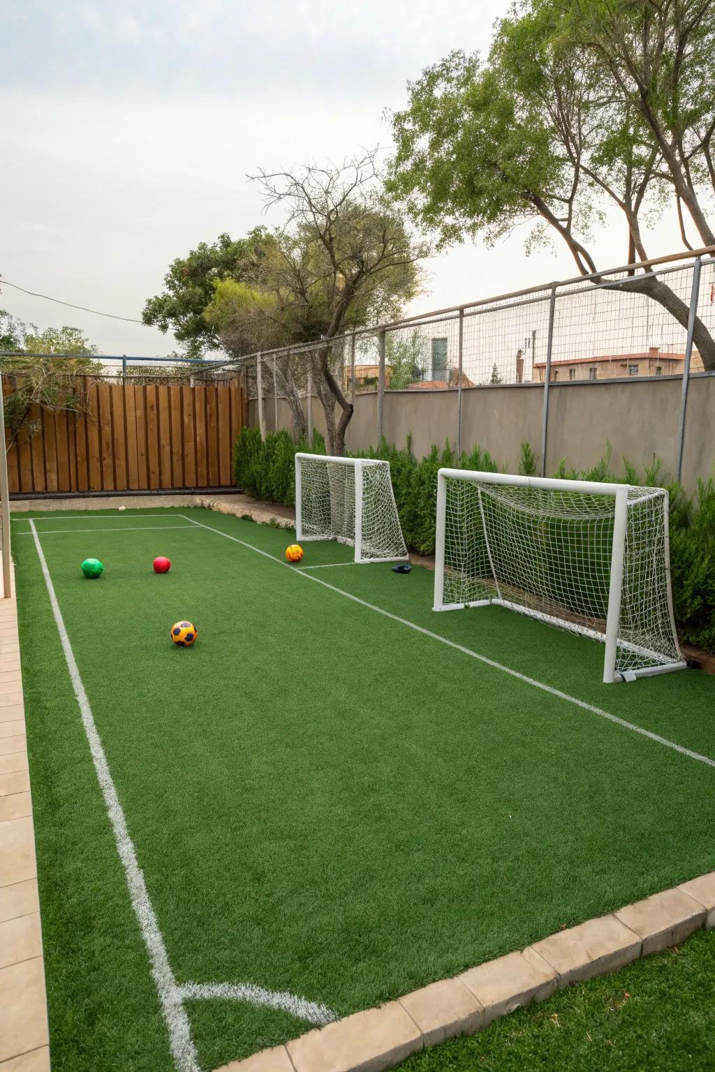 Bring the game home with a DIY turf sports field.