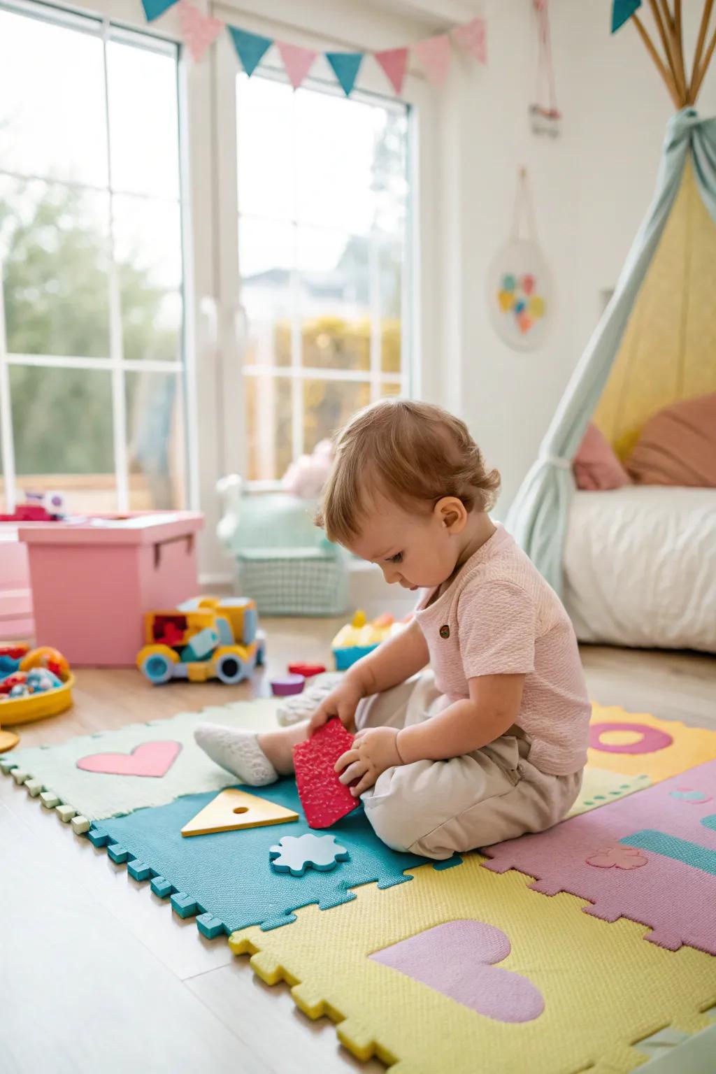 Puzzle mats combine play and comfort.