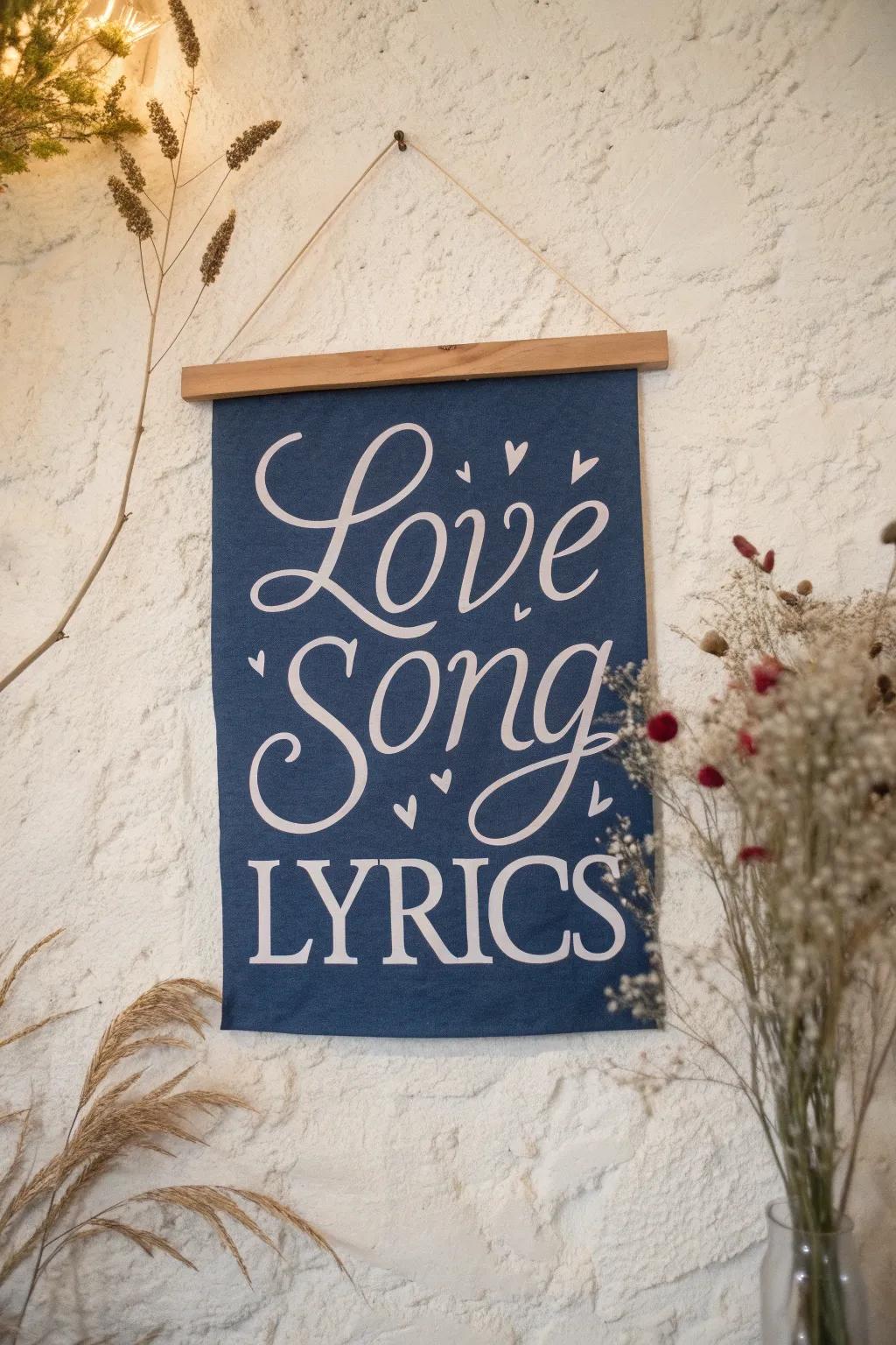 Express your love with words that sing! This Valentine's Day, let your favorite lyrics speak from the heart.