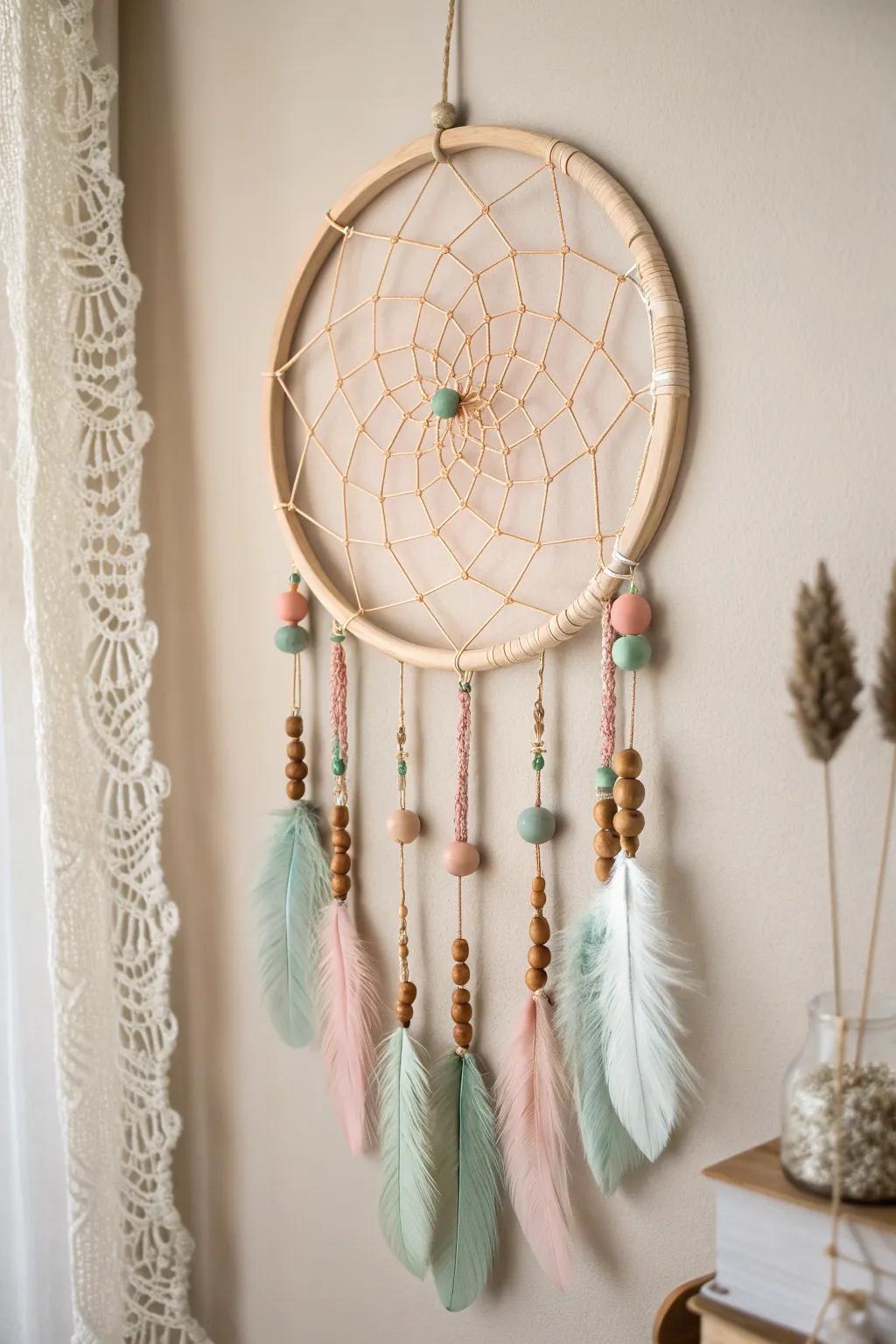 Capture the beauty of dreams with a handmade touch. 🌿✨ #DreamCatchers #ScandinavianBoho