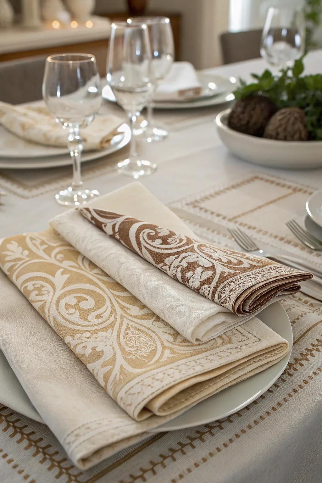 Cloth napkins elevate dining experiences with style.