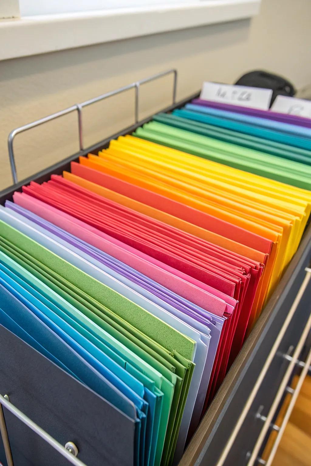 Vertical file holders offer a space-efficient and visually appealing way to store your papers.