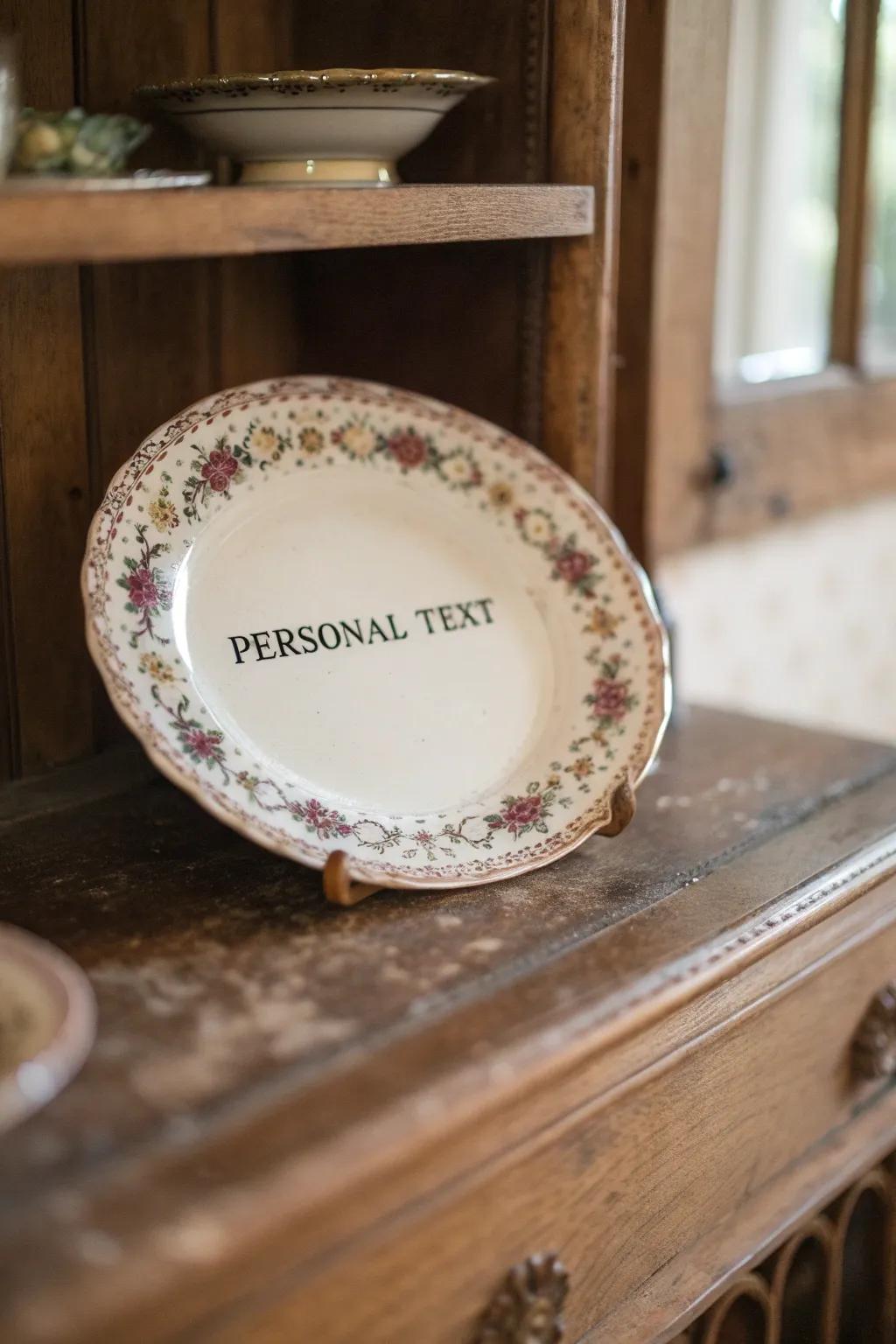 Preserve memories with a custom porcelain plate.