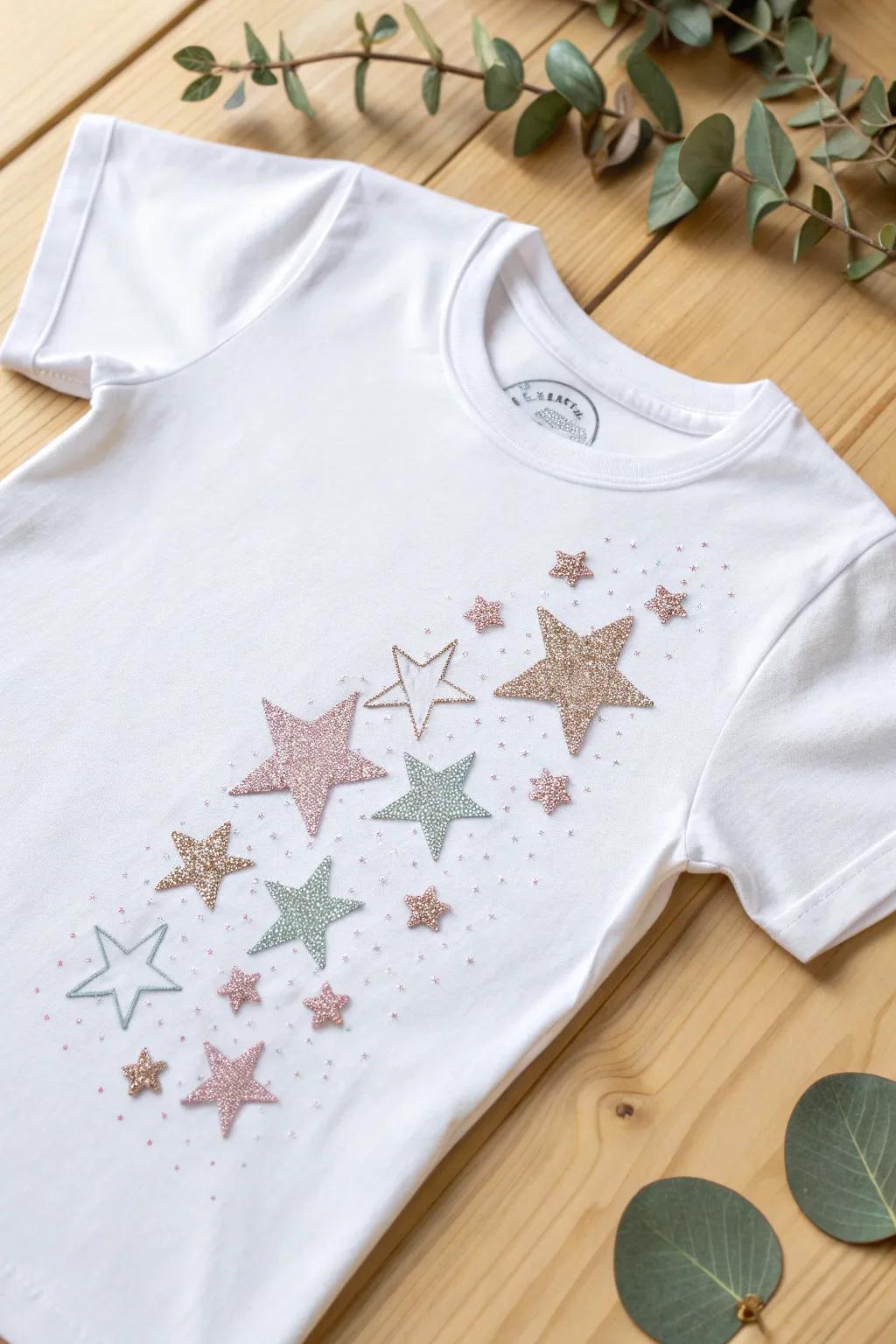 Sparkle in style: A starry tee for a magical school day!