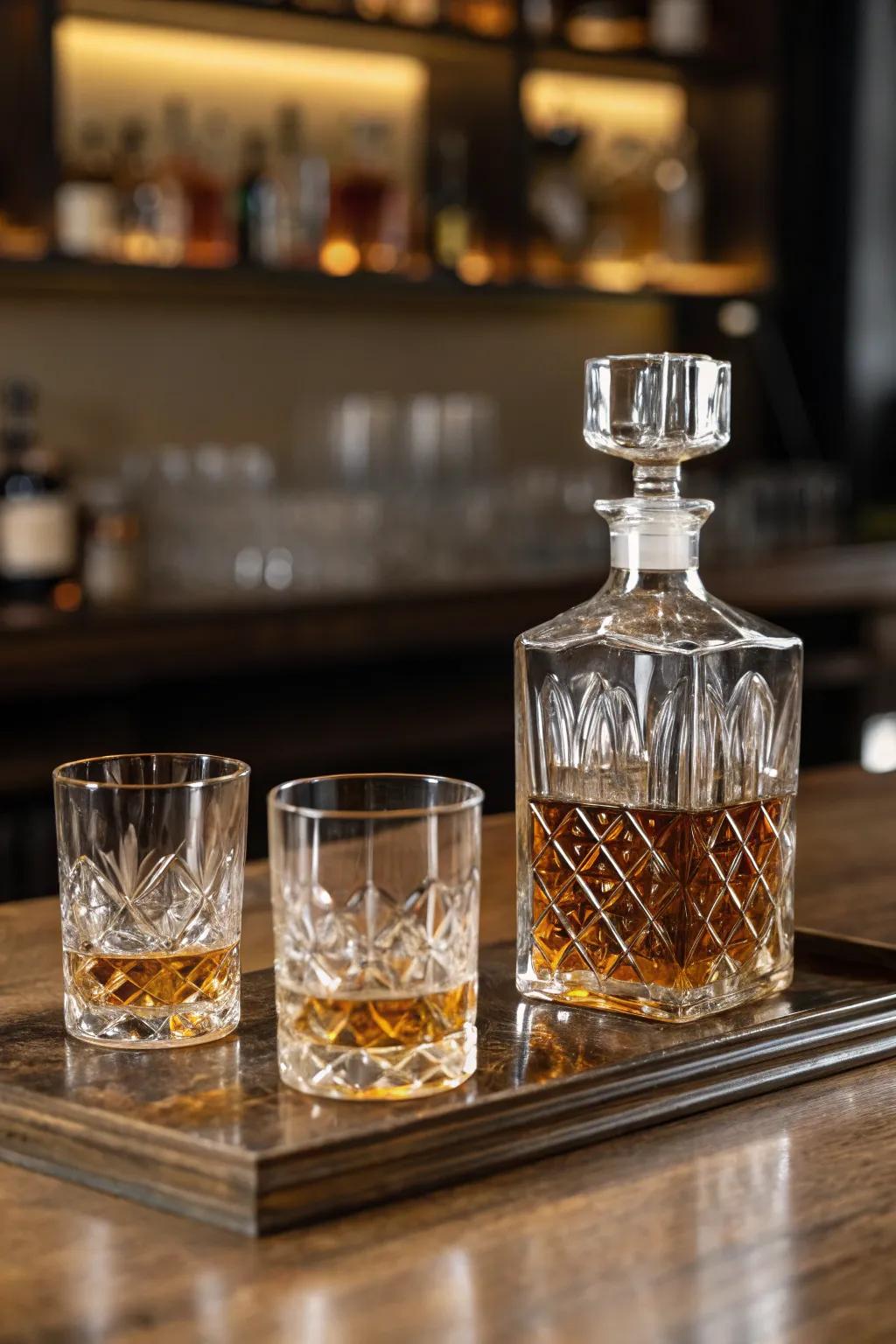 A customized whiskey set is perfect for the whiskey-loving dad.