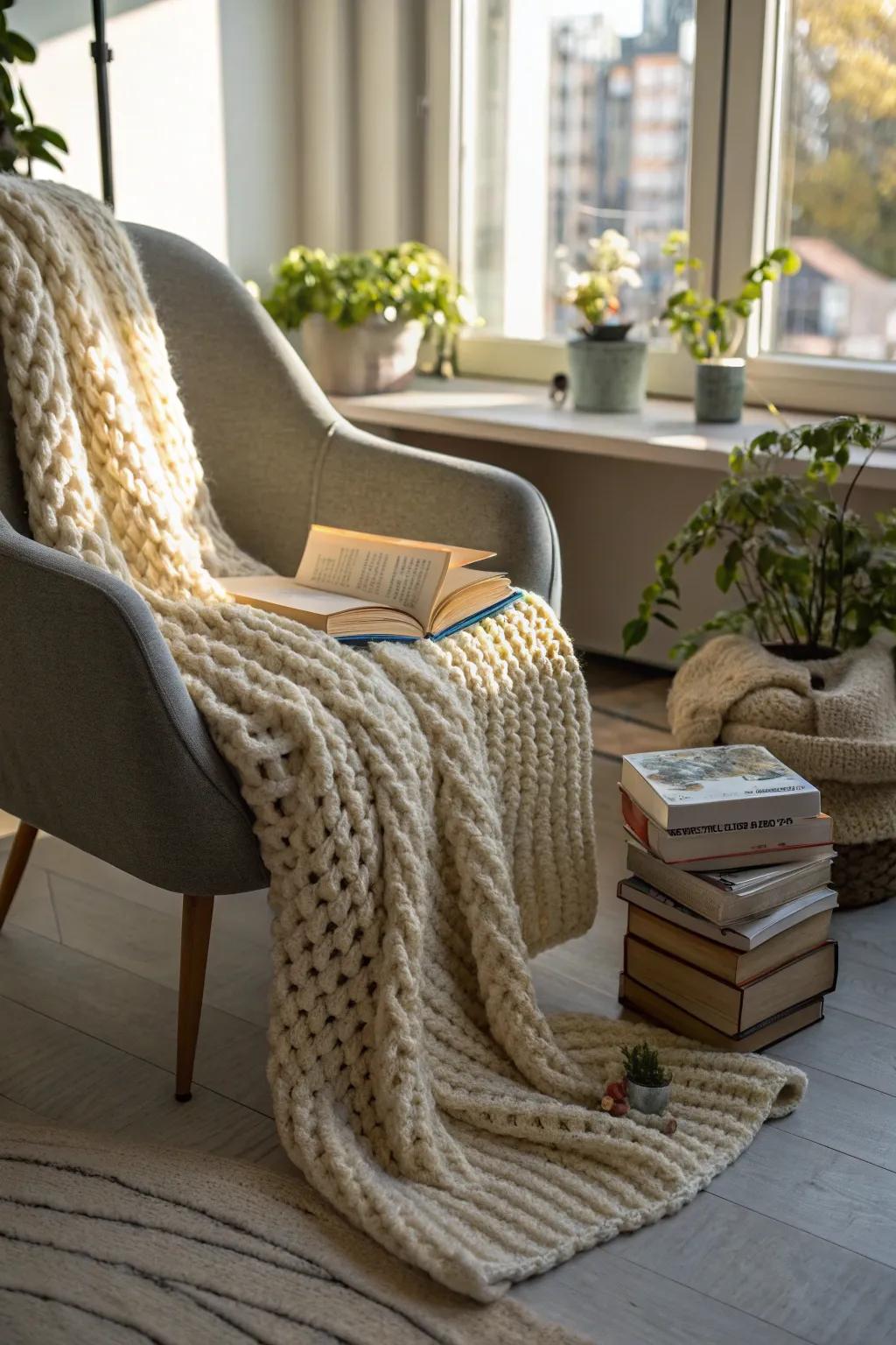 Handmade blankets provide warmth and a personal touch to any space.