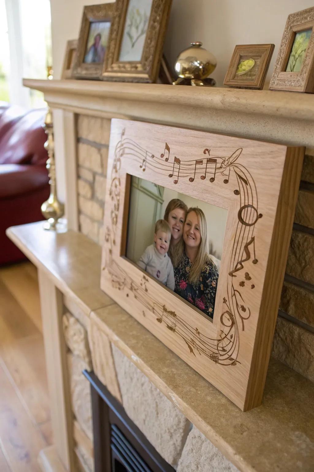 Preserve memories with a melody-infused memory frame.