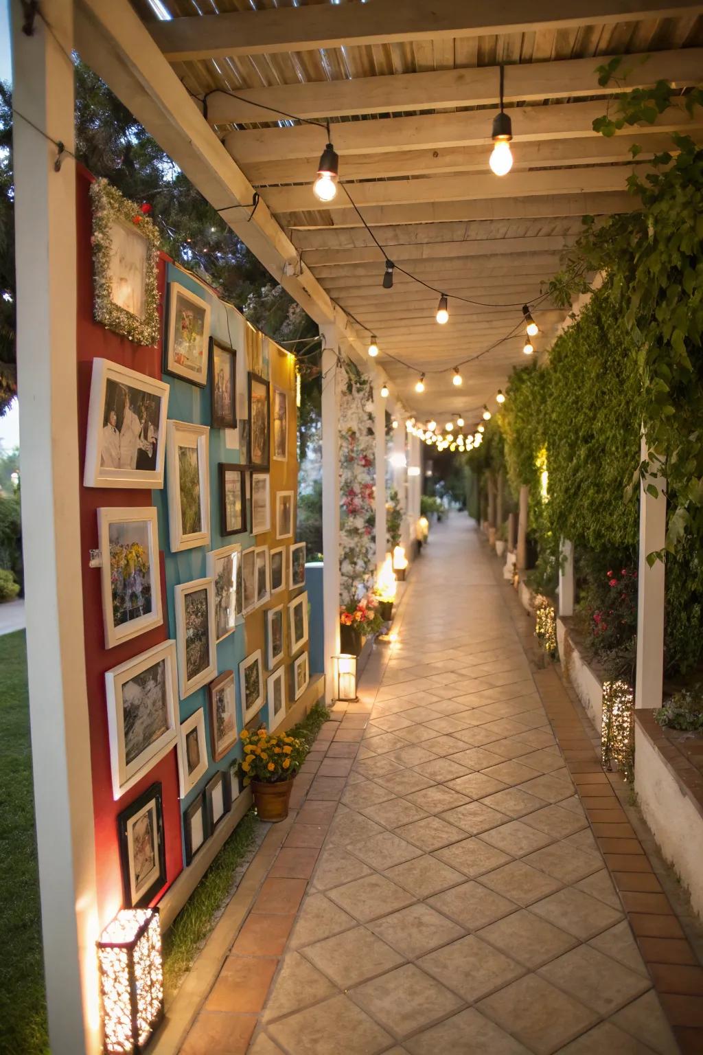 Walk down memory lane with a personalized photo display.