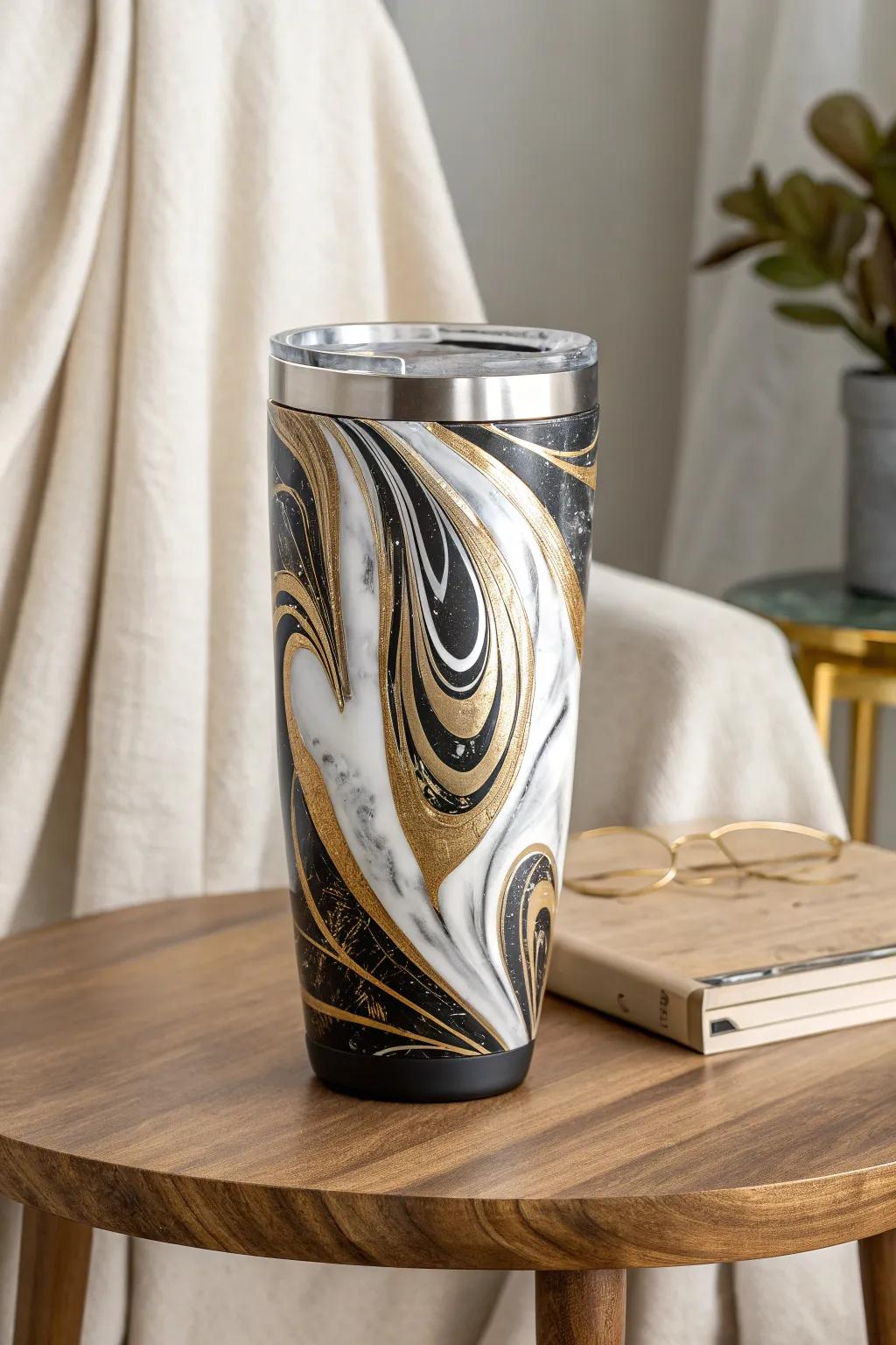 Elevate your drinkware with a touch of Marble Magic: where elegance meets simplicity.