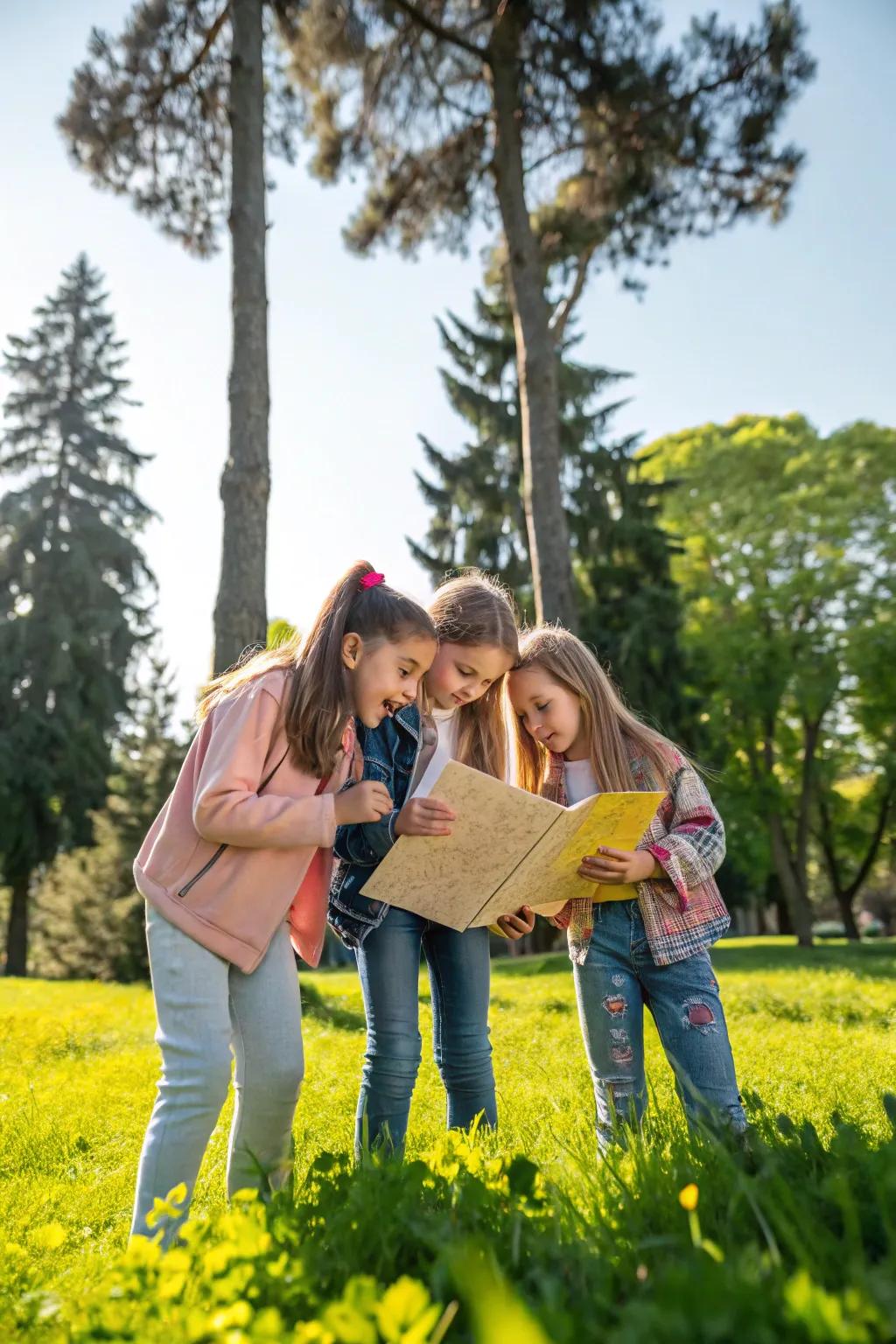 Exploring nature with a fun scavenger hunt.