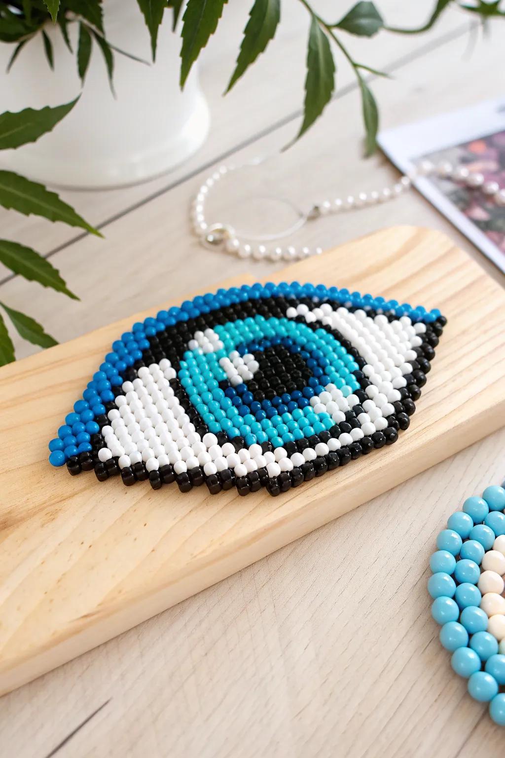 Capturing the soul of anime through the art of perler beads - a minimalist masterpiece.