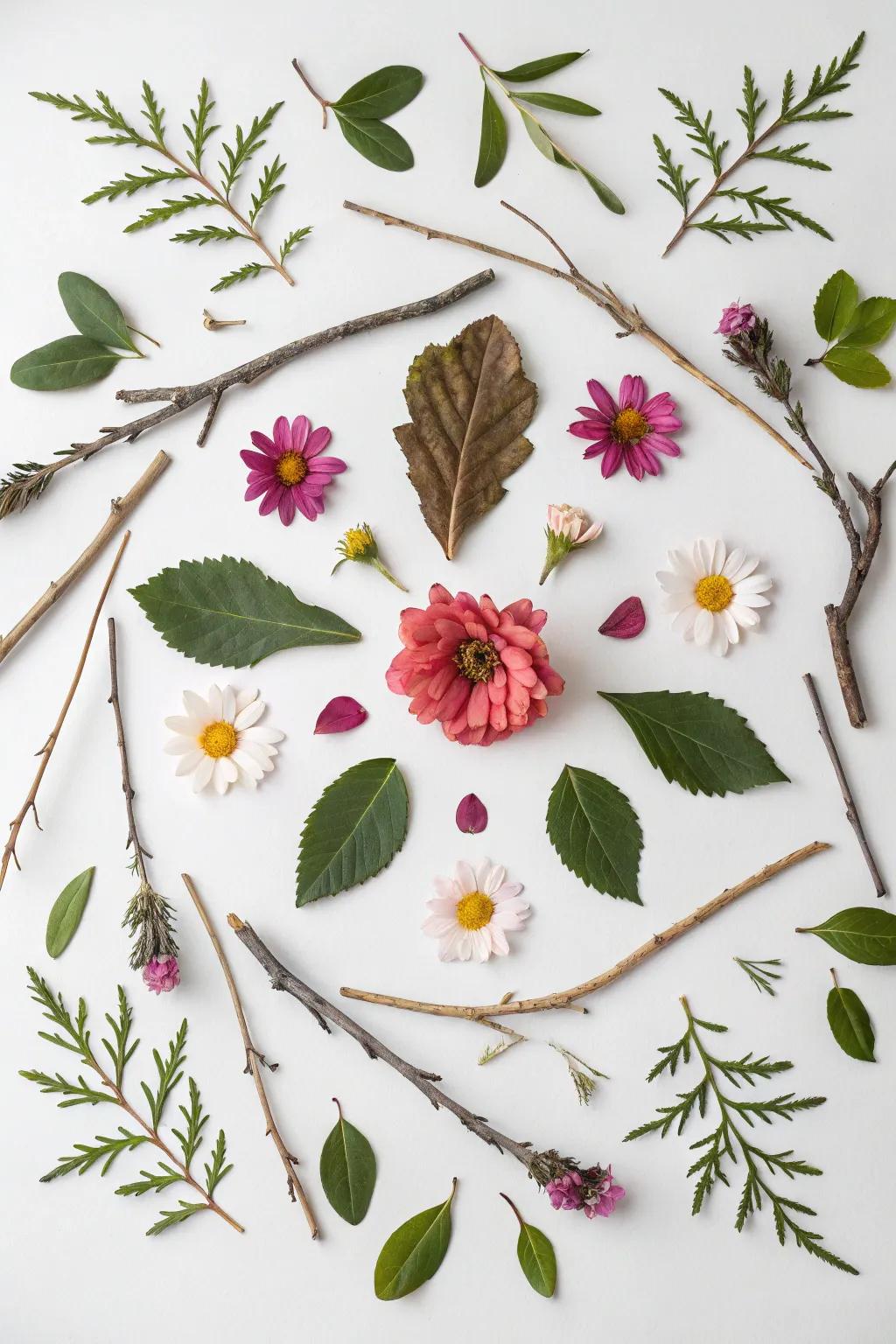Bring the outdoors into your art with a stunning nature-inspired collage. 🌿✨ #ScandiBoho #NatureArt