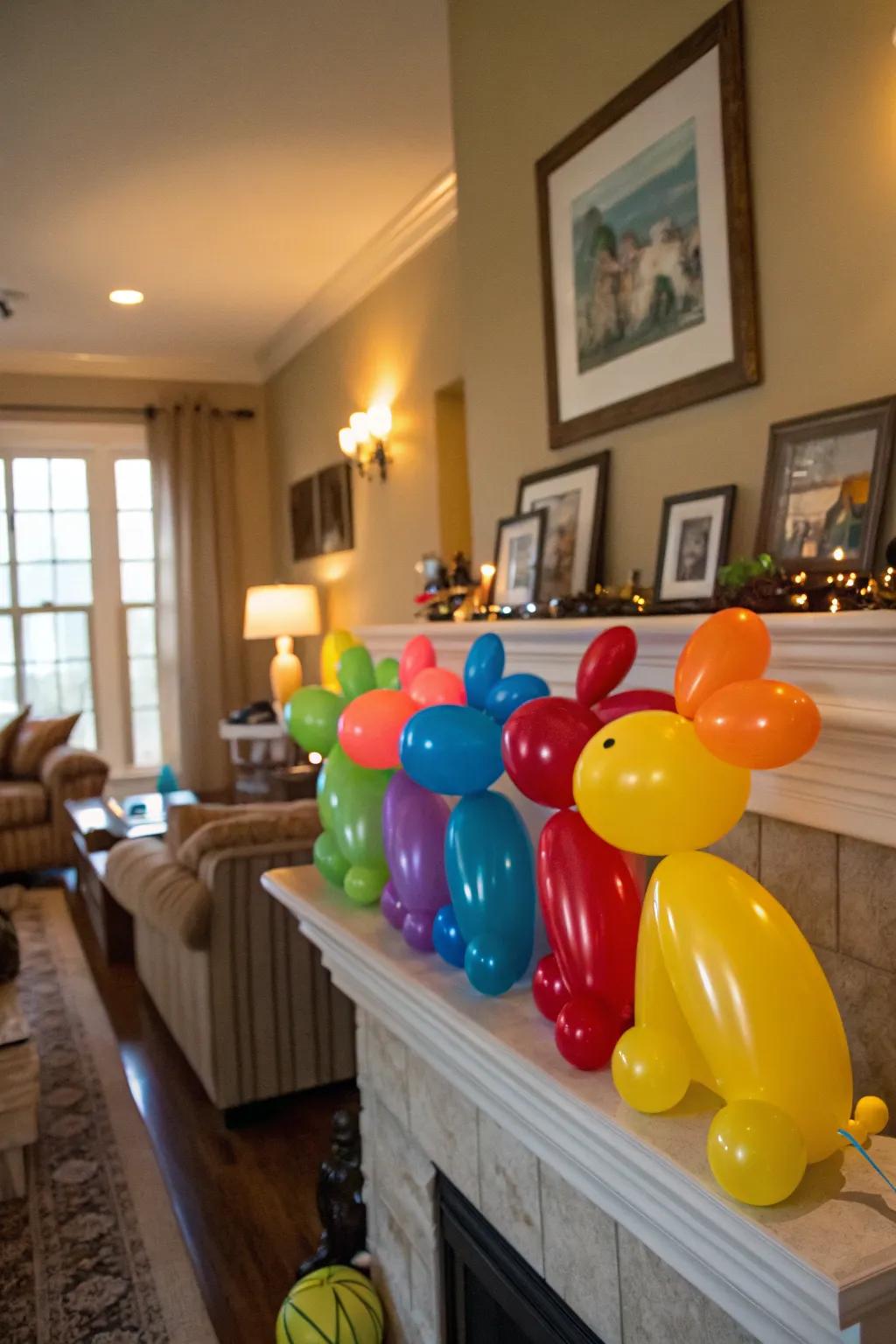 A playful parade of balloon animals to bring joy and charm.