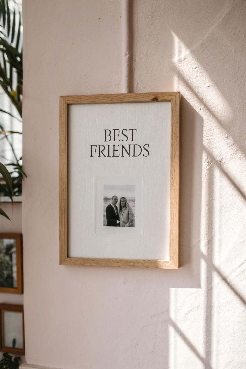 Celebrate your friendship with a beautifully crafted quote poster that speaks volumes.