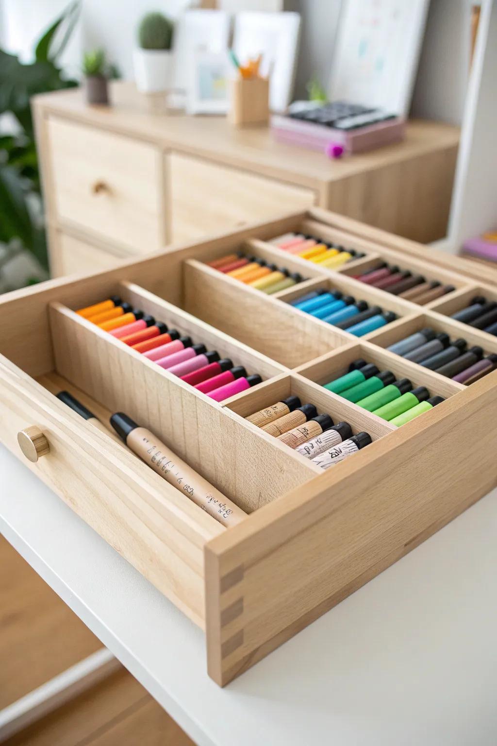 Transform your creative space with elegant drawer dividers—where organization meets style!