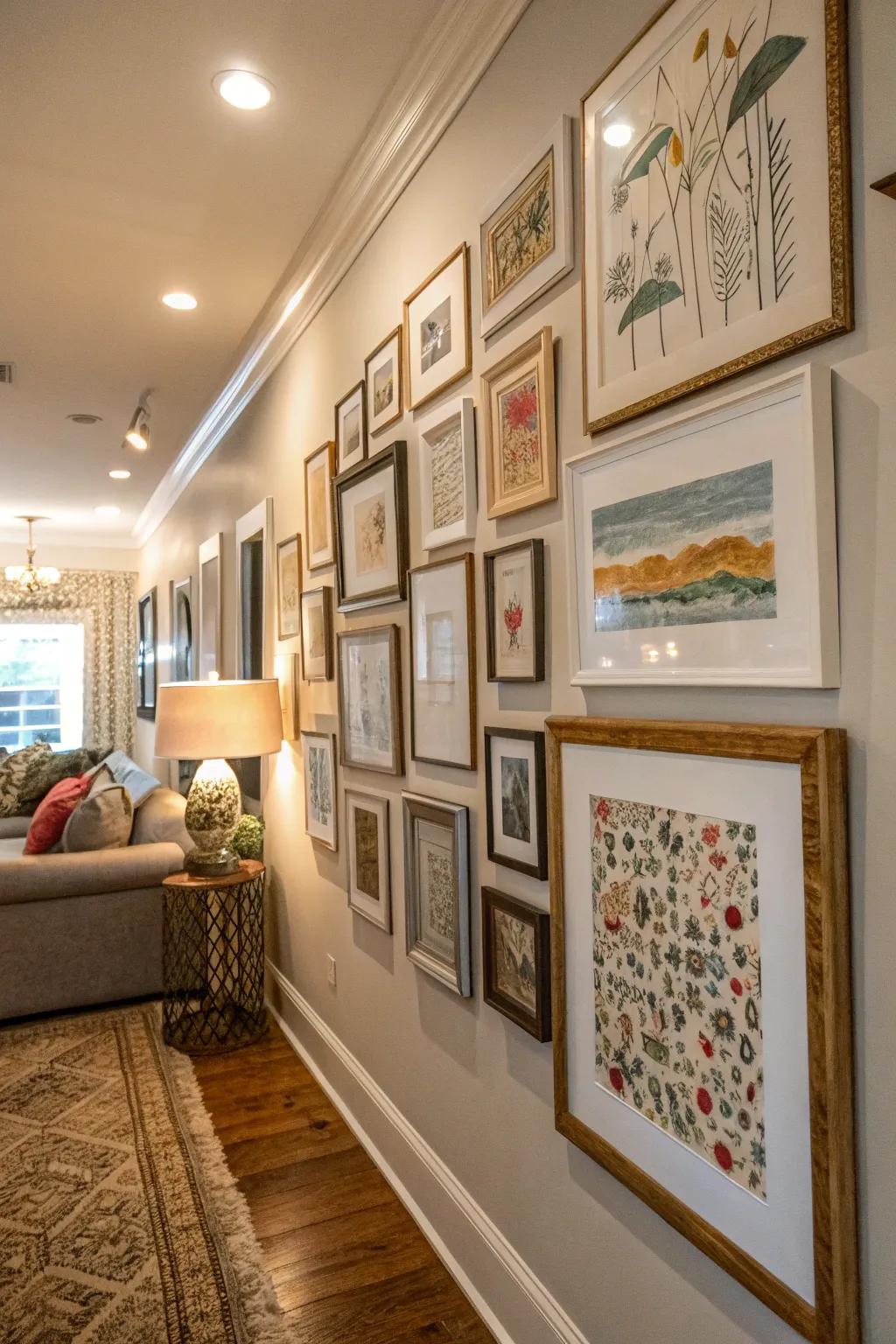 Create a personal touch with a gallery wall filled with your favorite art.