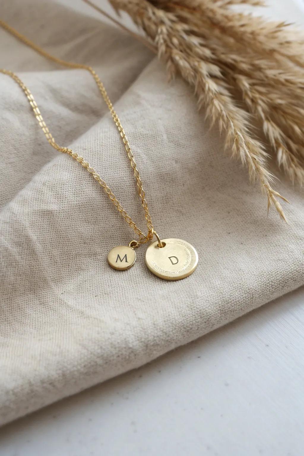 A timeless piece of personalized jewelry that speaks volumes of love and thoughtfulness.