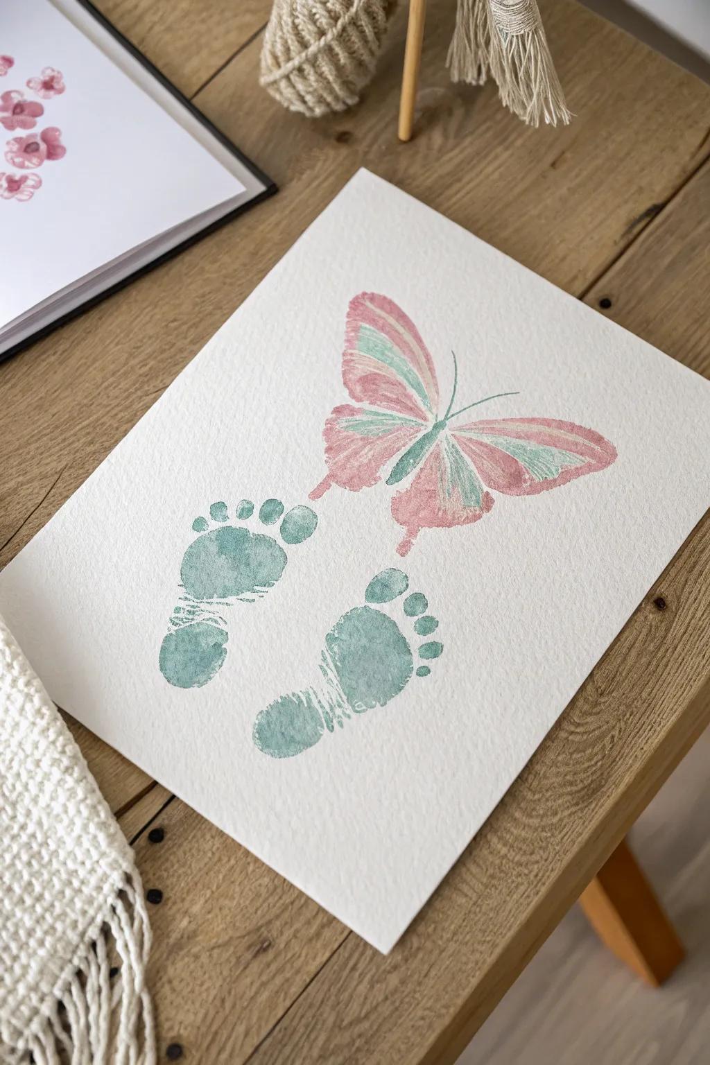 Capture the magic of little steps with footprint butterflies—simple, beautiful, unforgettable.