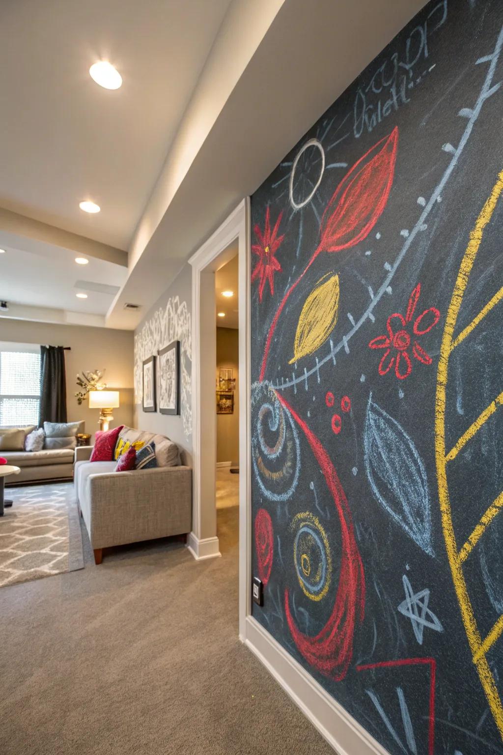 Embrace the energy of bold colors with an abstract splash mural.