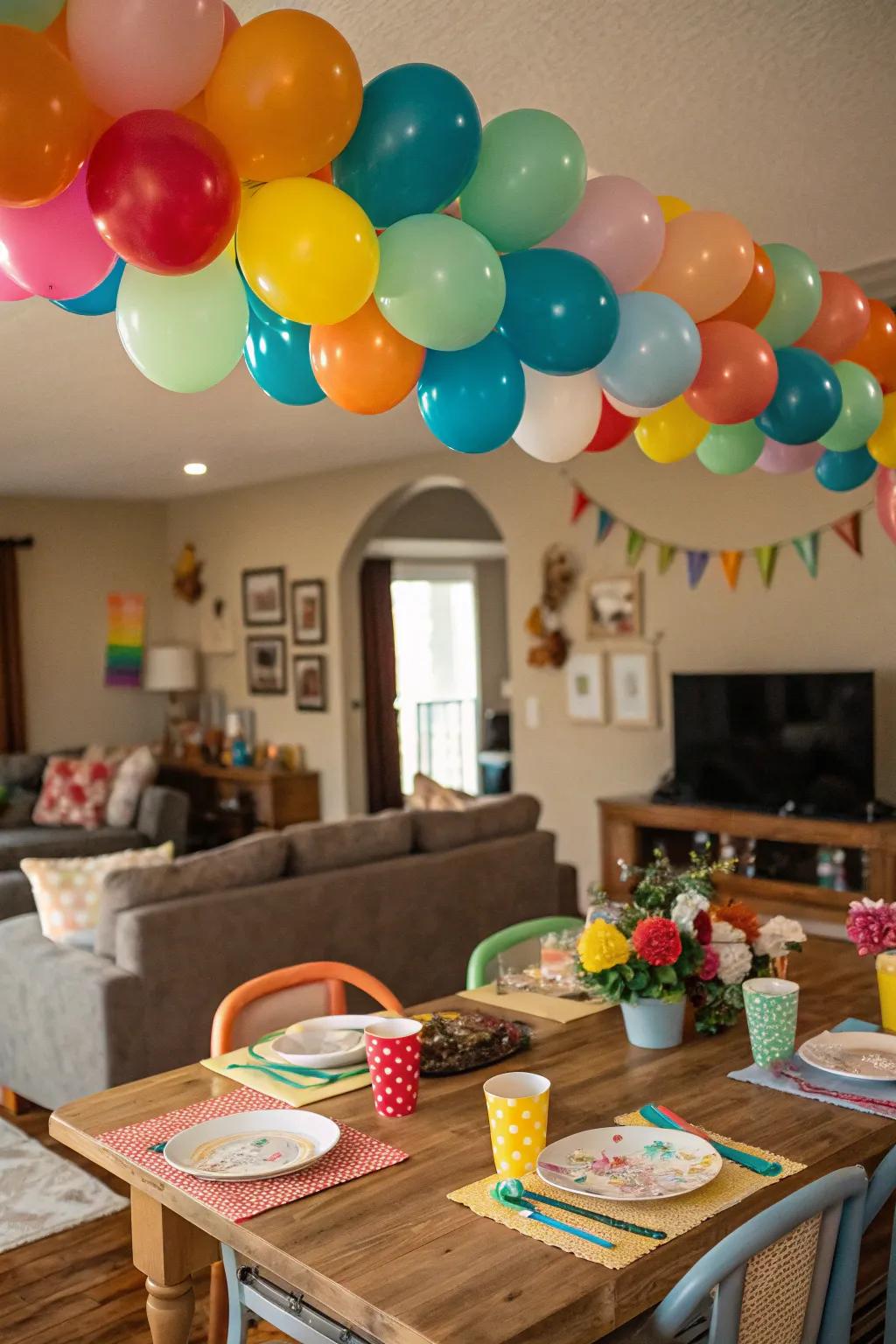 Balloon garlands add a festive touch to any celebration.