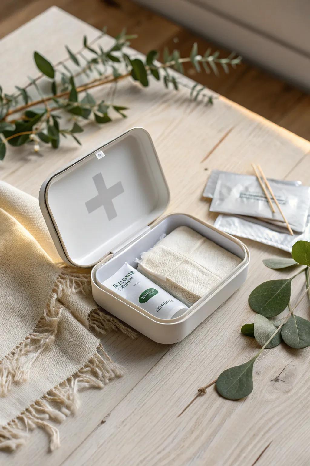 Stay prepared in style: a minimalist first aid kit that fits perfectly in your cheer bag.