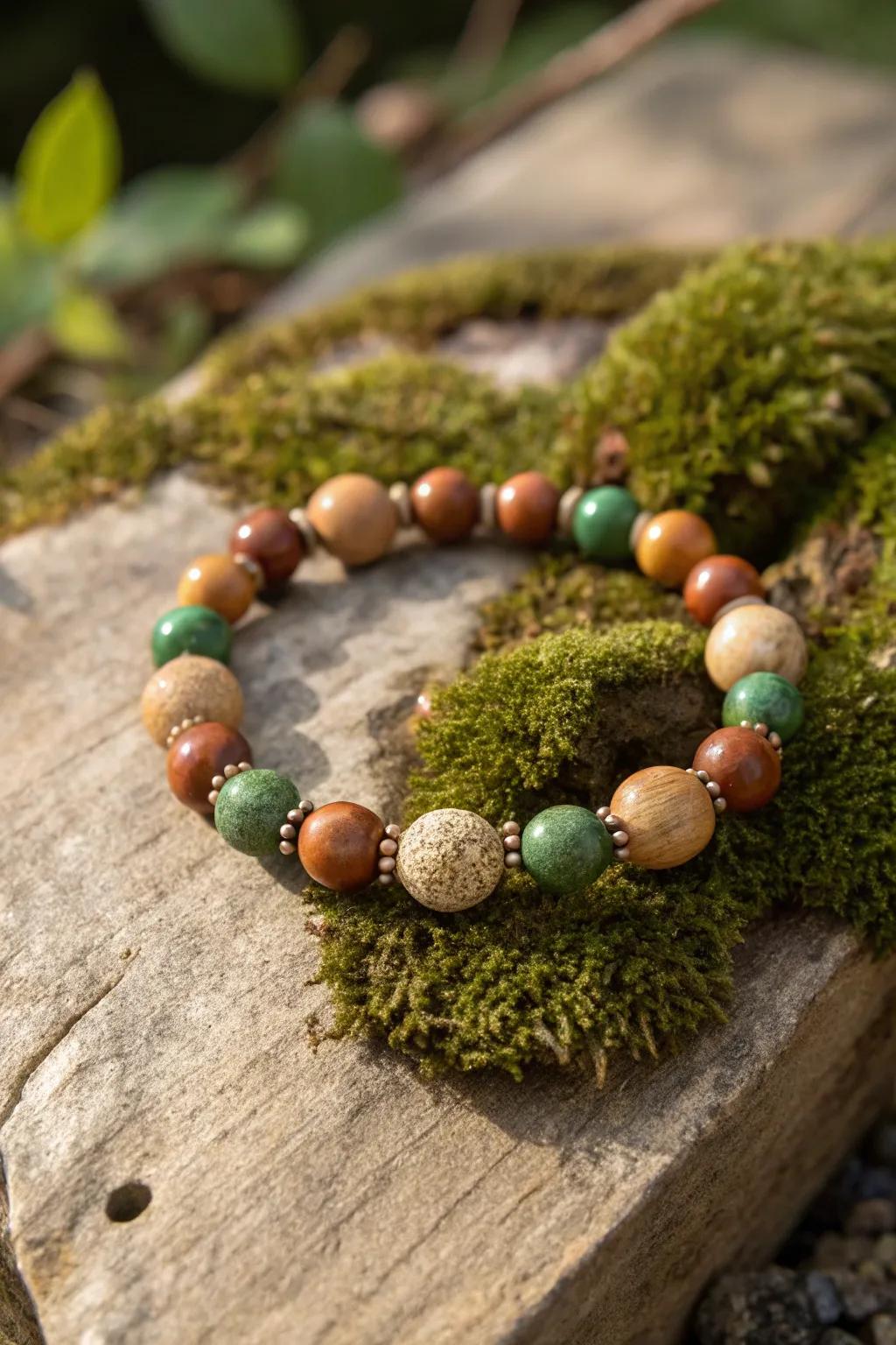 Earthy tones bring a touch of nature to your wrist.