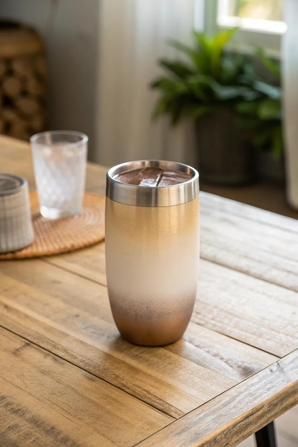 Experience the magic of summer with a tumbler that changes colors and captivates with every sip.