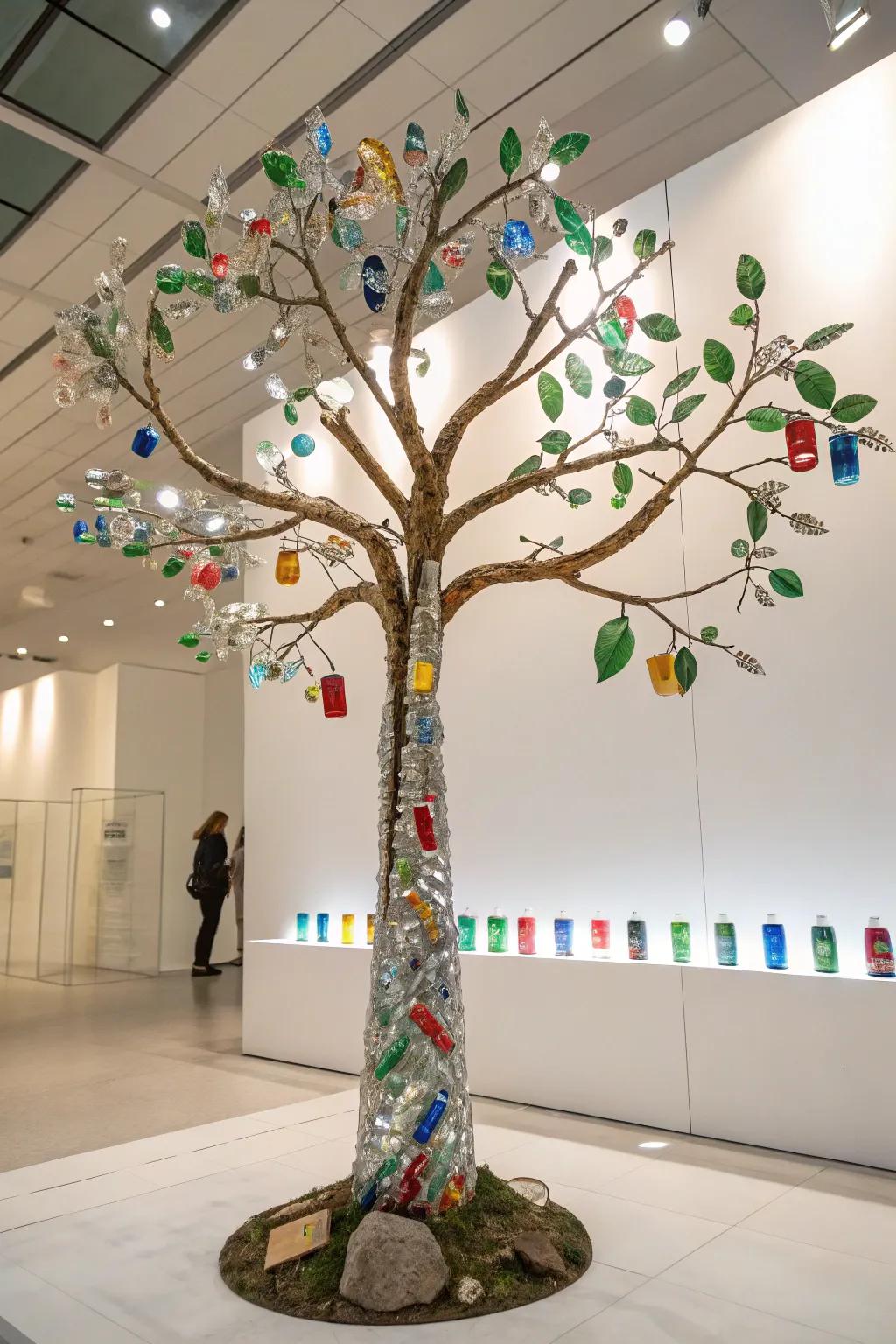 Transform trash into treasure: Embrace creativity and sustainability with recycled material sculptures.